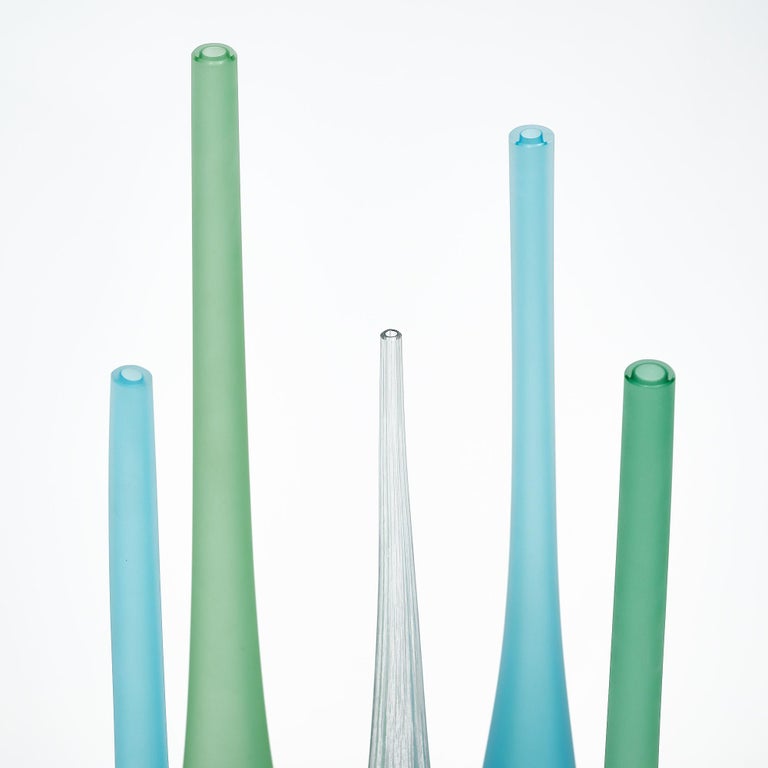 Murano Glass Set of Flute Vases For Sale at 1stDibs