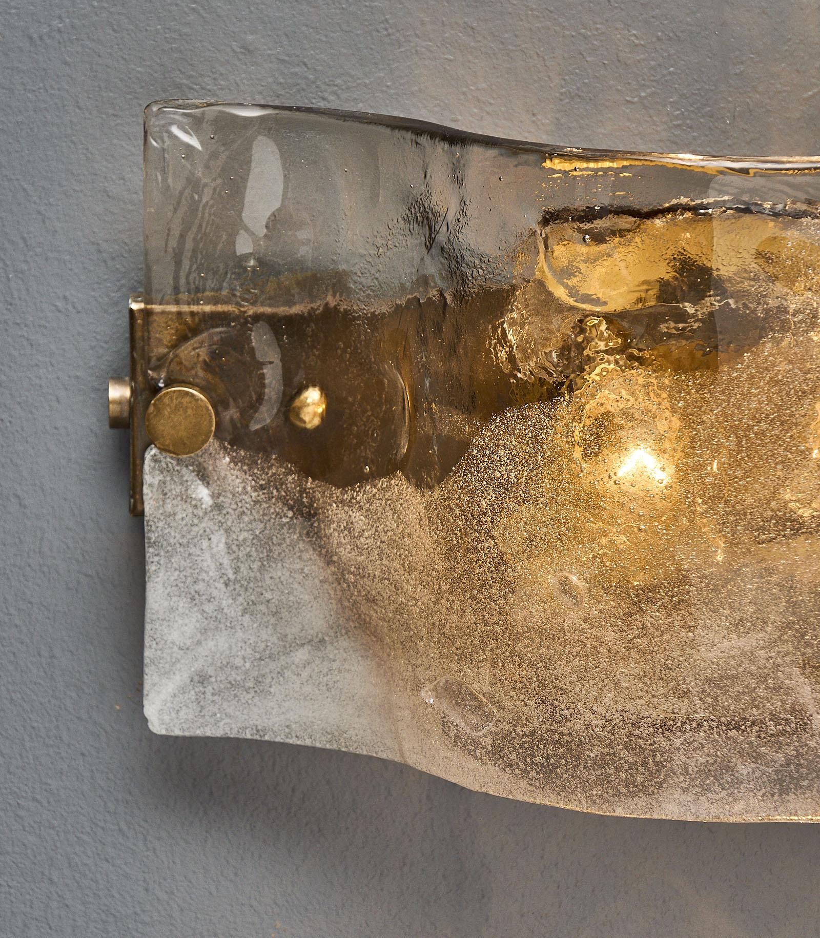 Murano Glass Set of Four Sconces by Toni Zuccheri im Zustand „Gut“ in Austin, TX