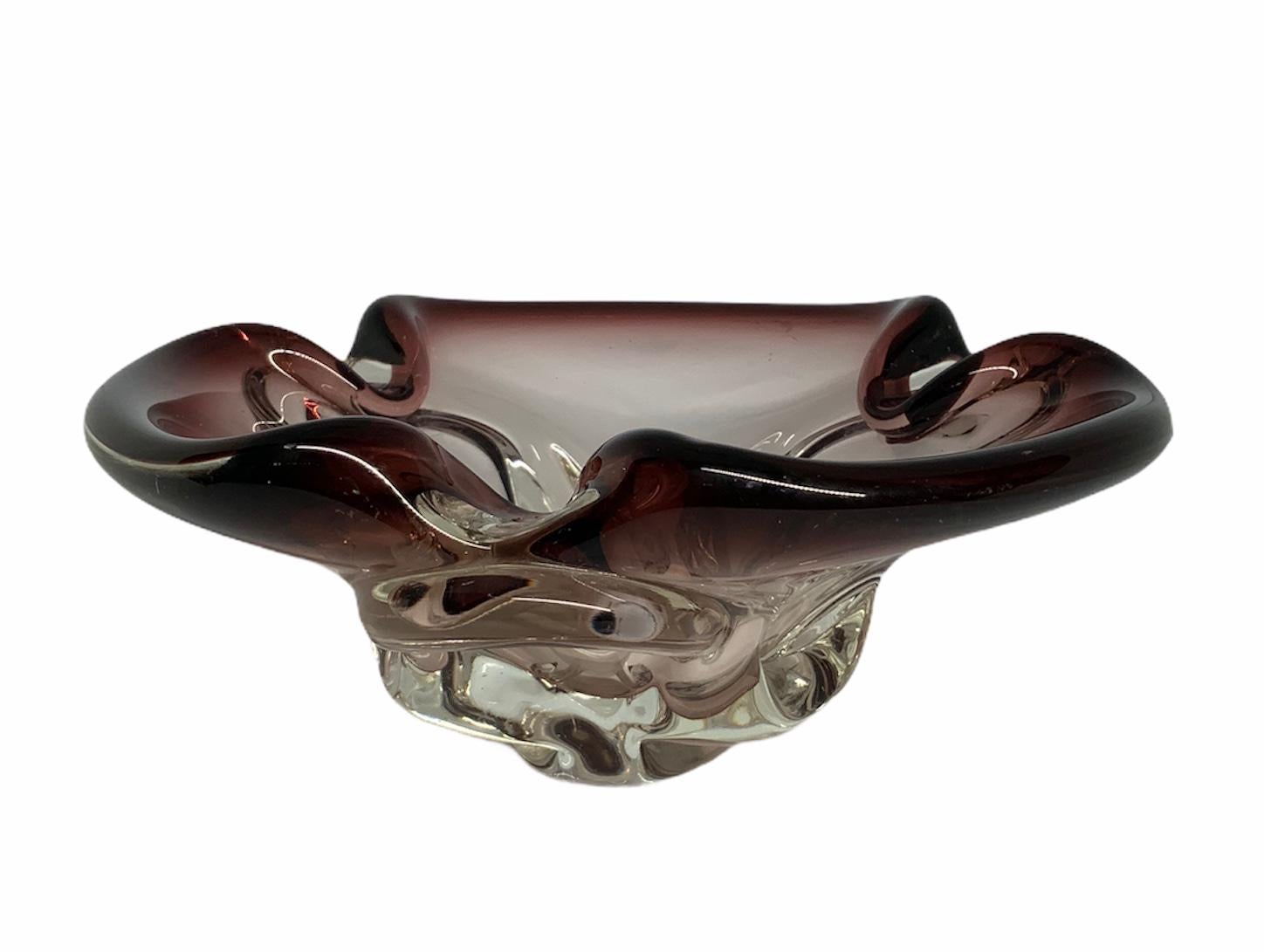 Murano Glass Shamrock Shaped Bowl 6