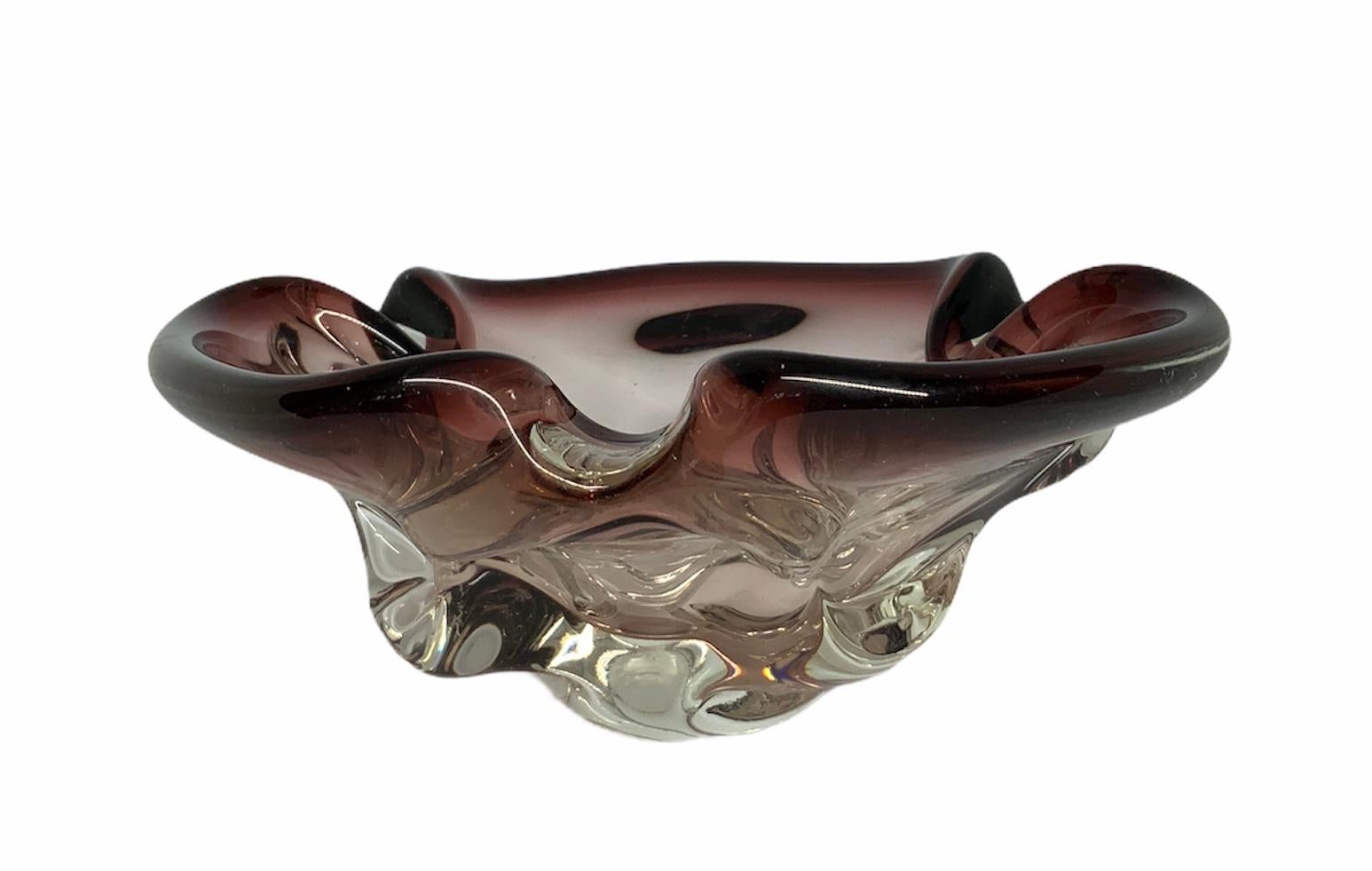 Murano Glass Shamrock Shaped Bowl 10