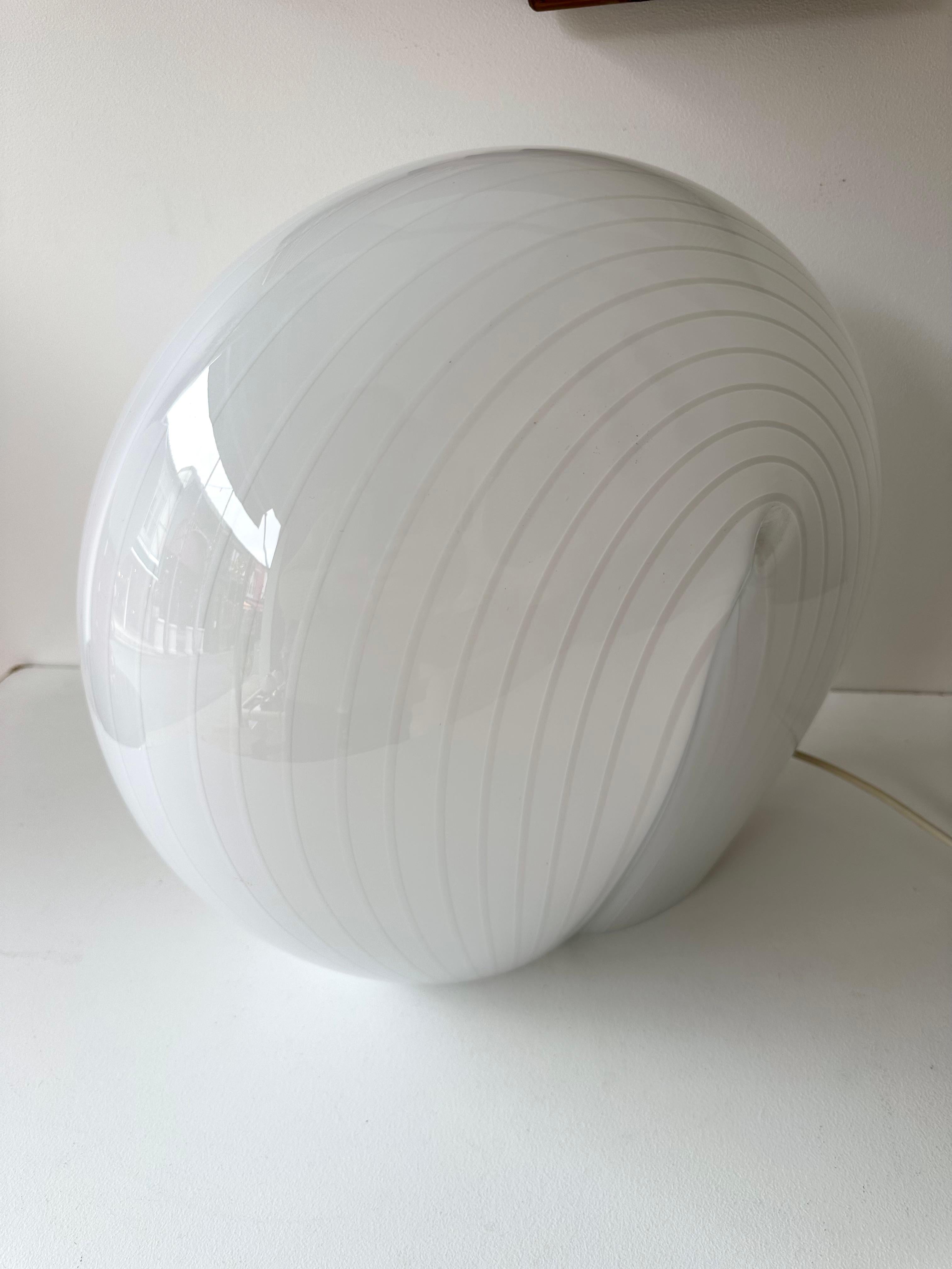 Lámpara de concha de cristal de Murano, Italia, años 70 en venta 5
