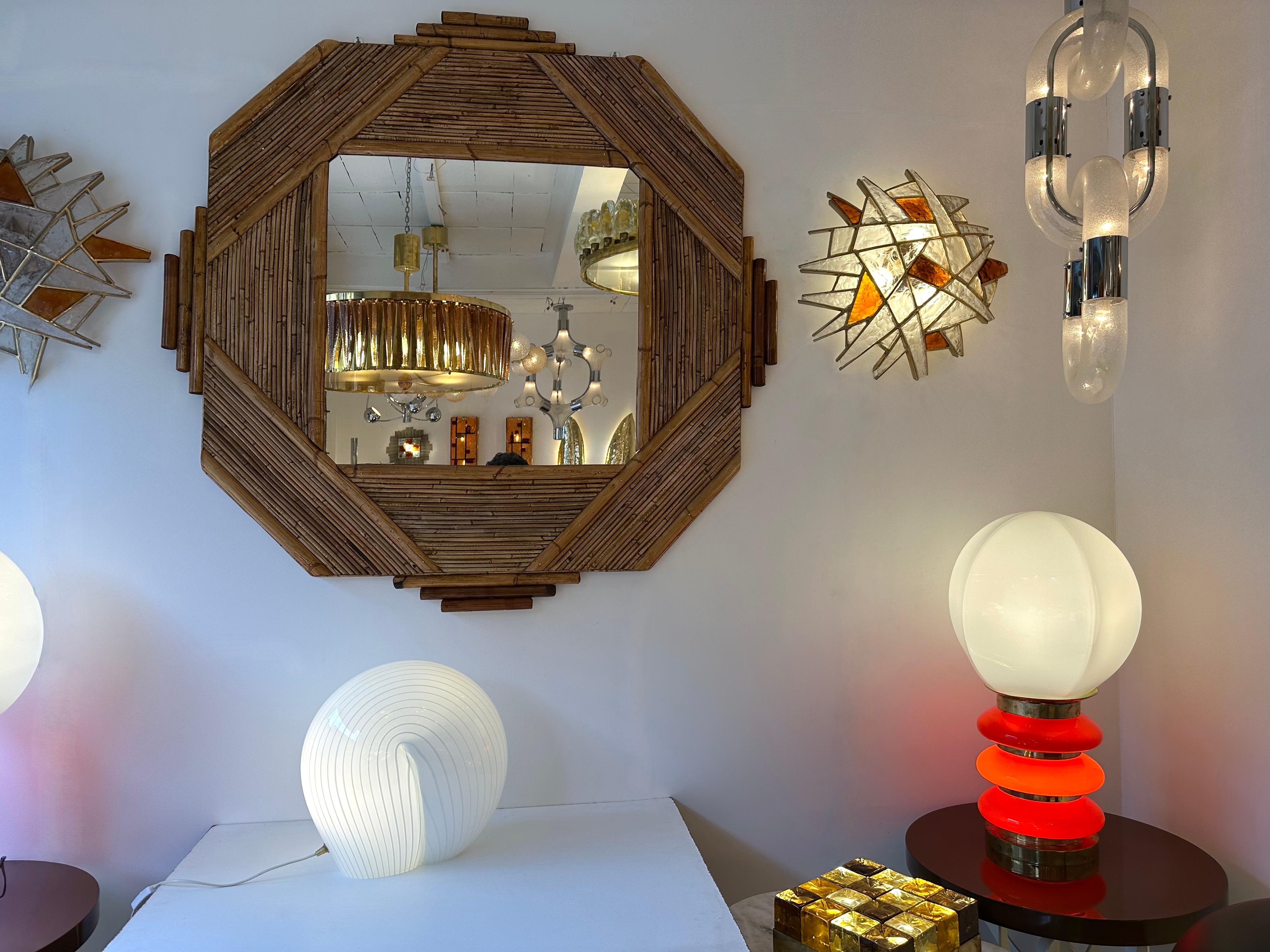 Lámpara de concha de cristal de Murano, Italia, años 70 Italiano en venta