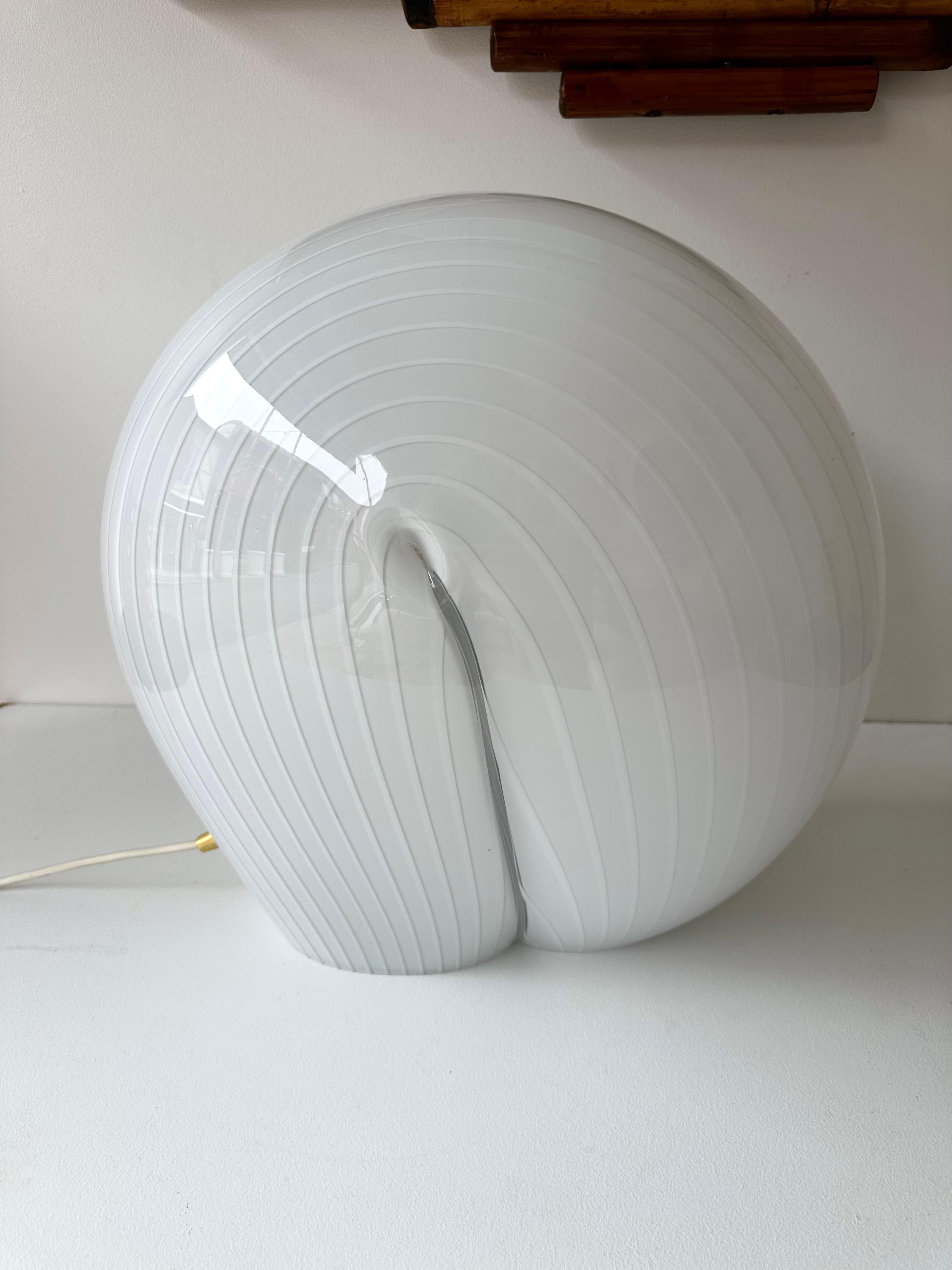 Lámpara de concha de cristal de Murano, Italia, años 70 Cristal de Murano en venta
