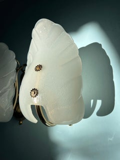 Murano glass shell shaped wall light, 1980