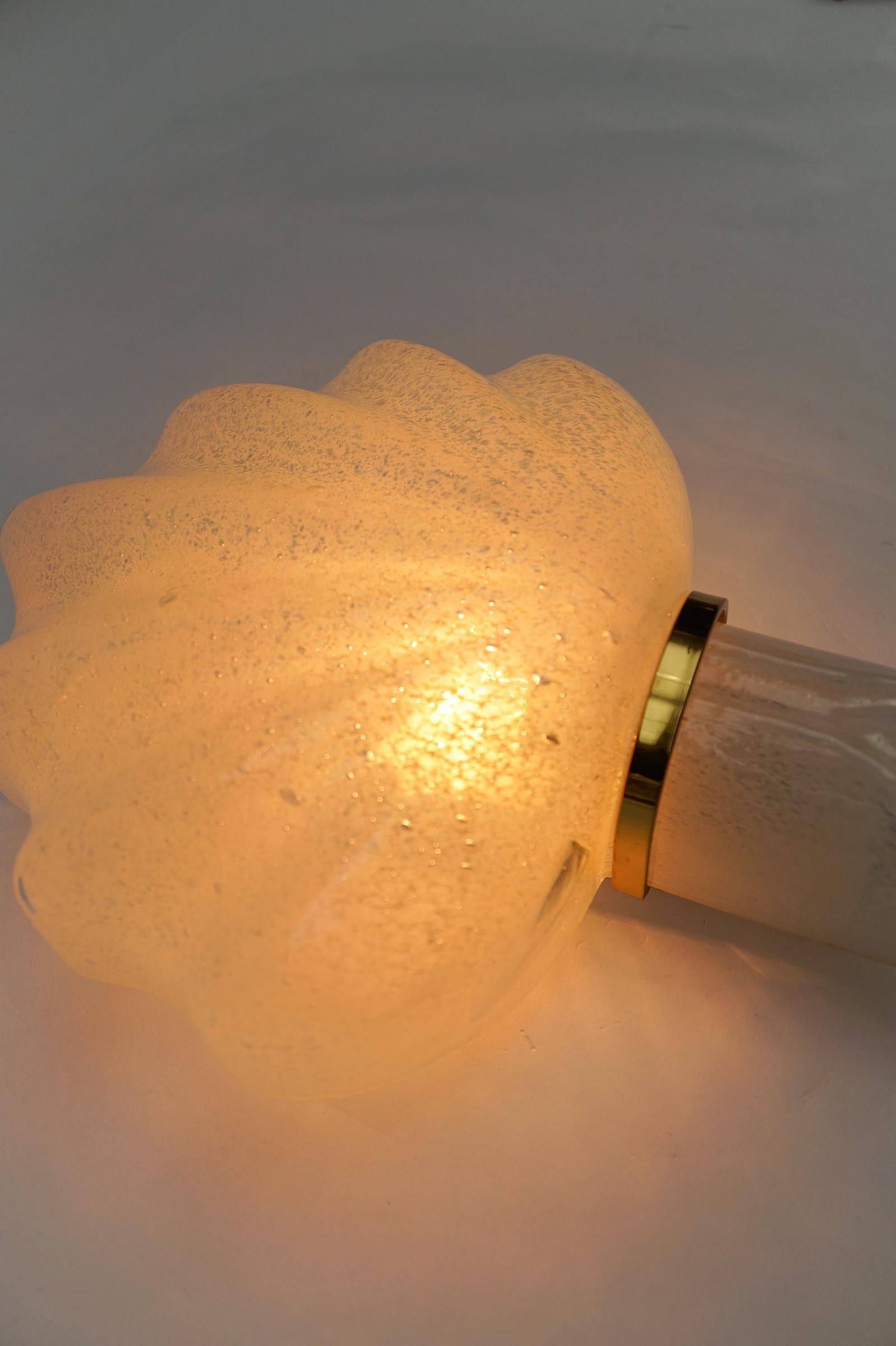 Murano Glass Shell Wall Light by Doria Leuchten, 1960s Germany   For Sale 1