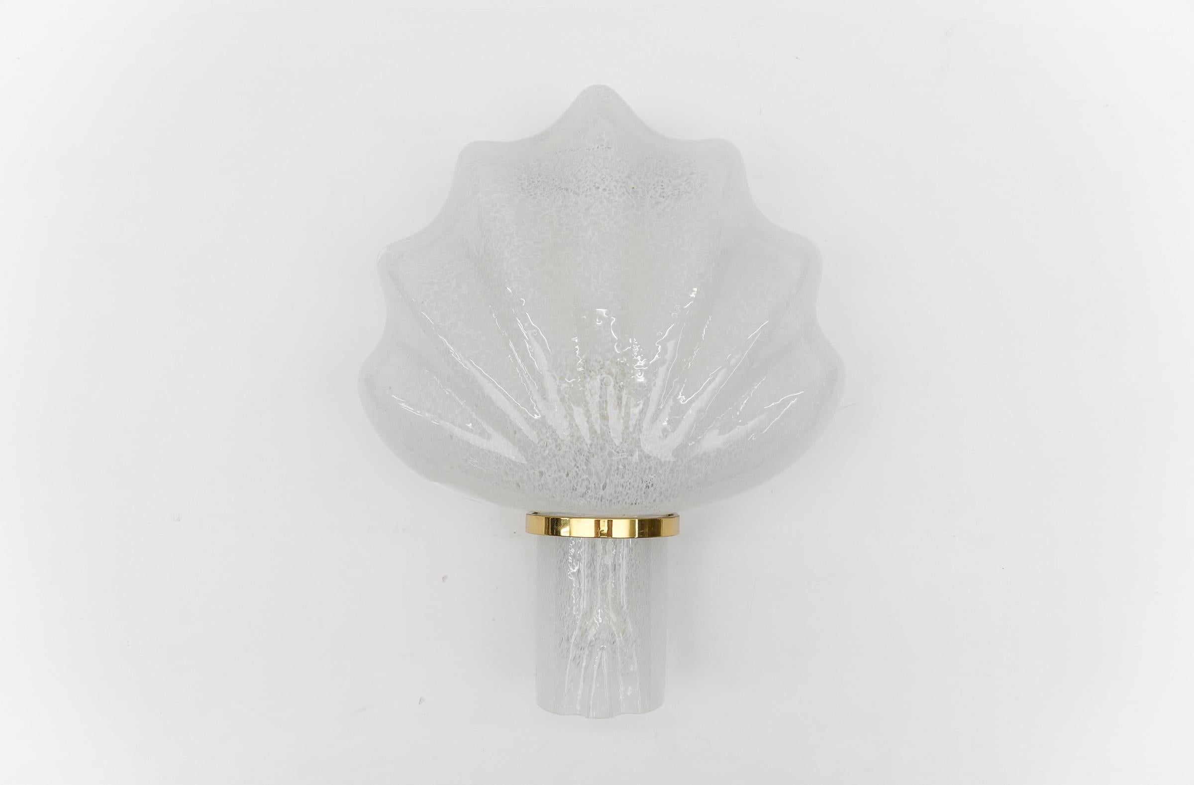 Murano Glass Shell Wall Light by Doria Leuchten, 1960s Germany   For Sale 4