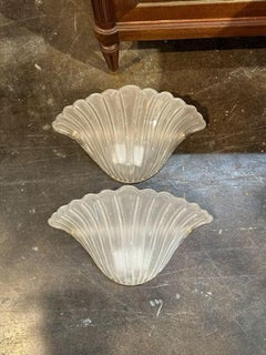 Murano Glass Shell Wall Sconces