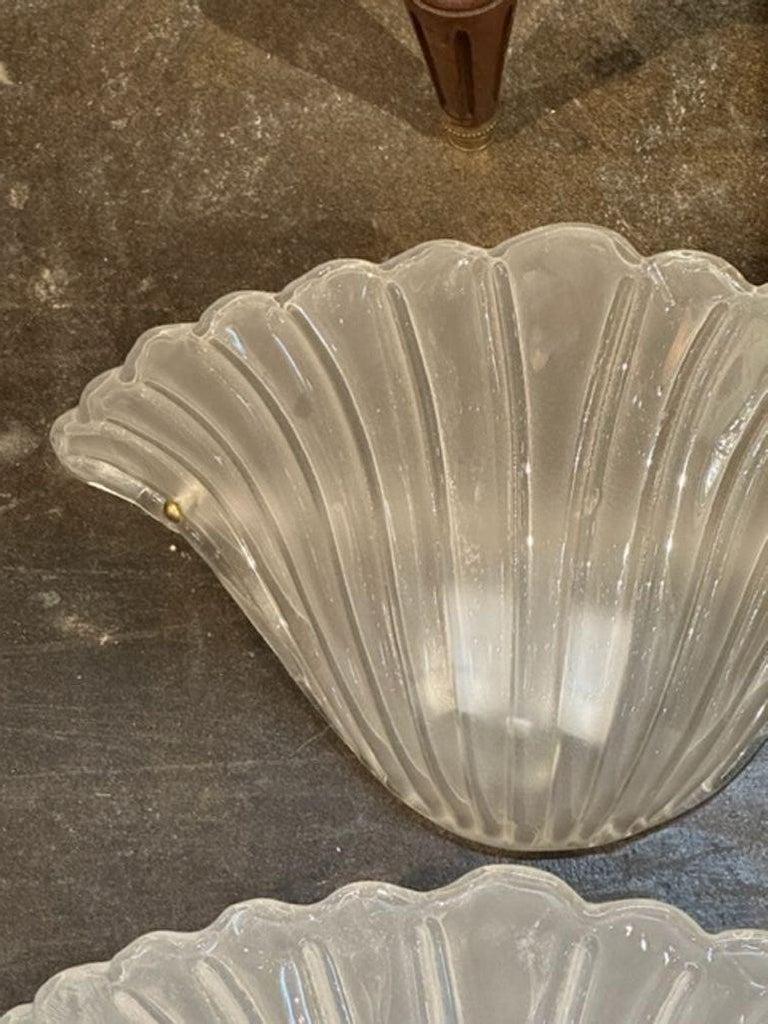 Apliques de concha de cristal de Murano en Bueno estado para la venta en Dallas, TX