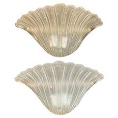 Murano Glass Shell Wall Sconces