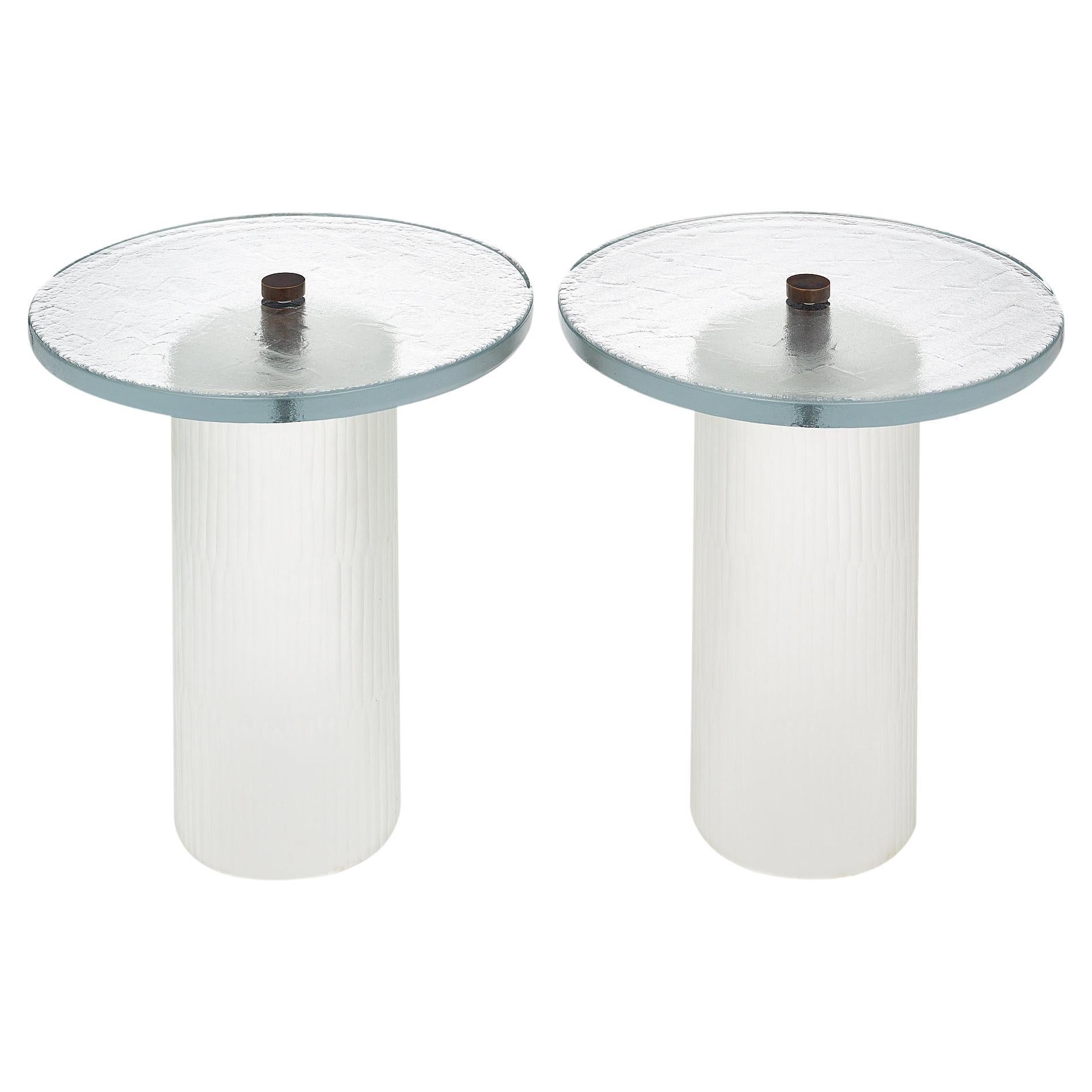 Murano Glass Side Tables For Sale