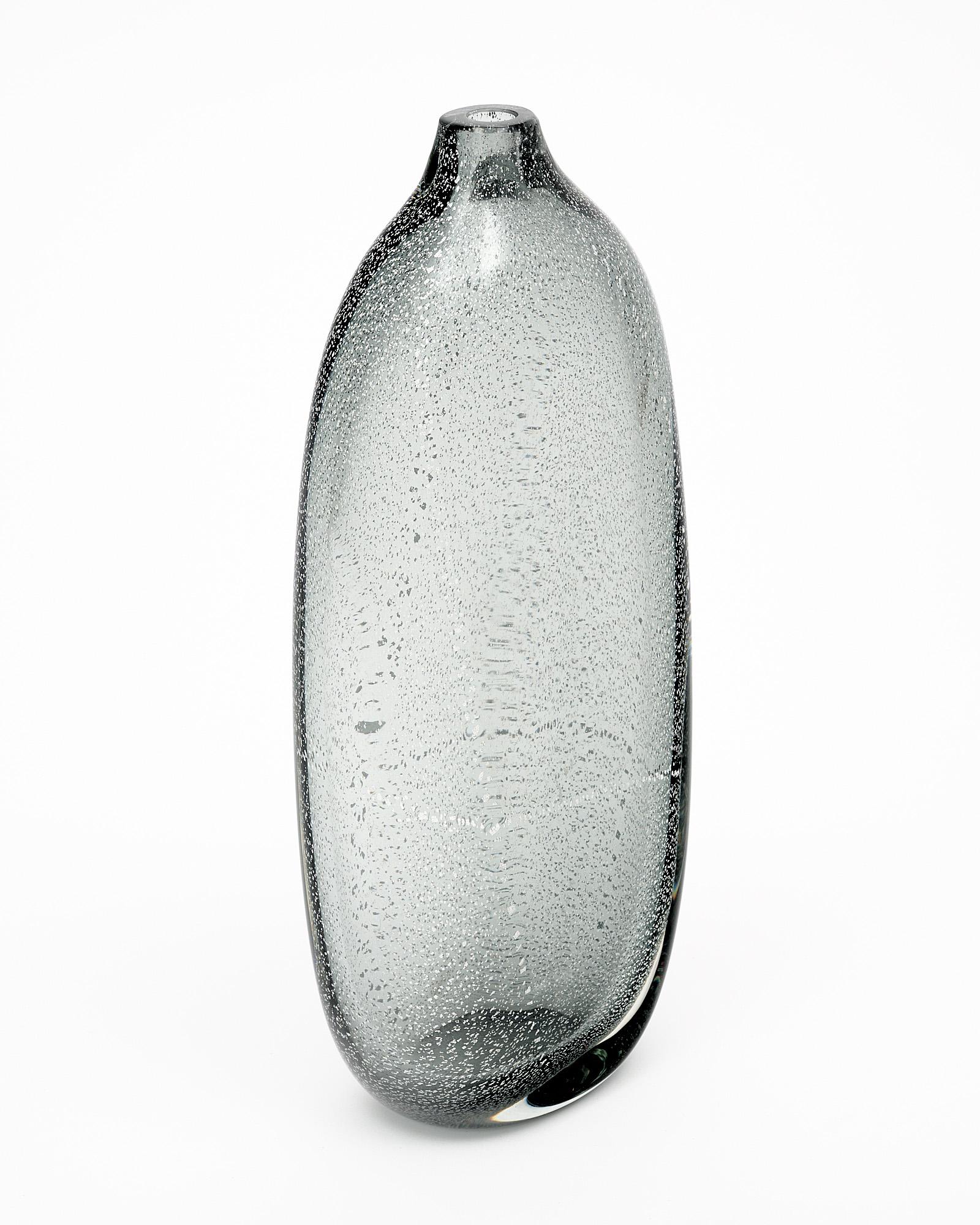 Italian Murano Glass Silver Voda Bottles For Sale
