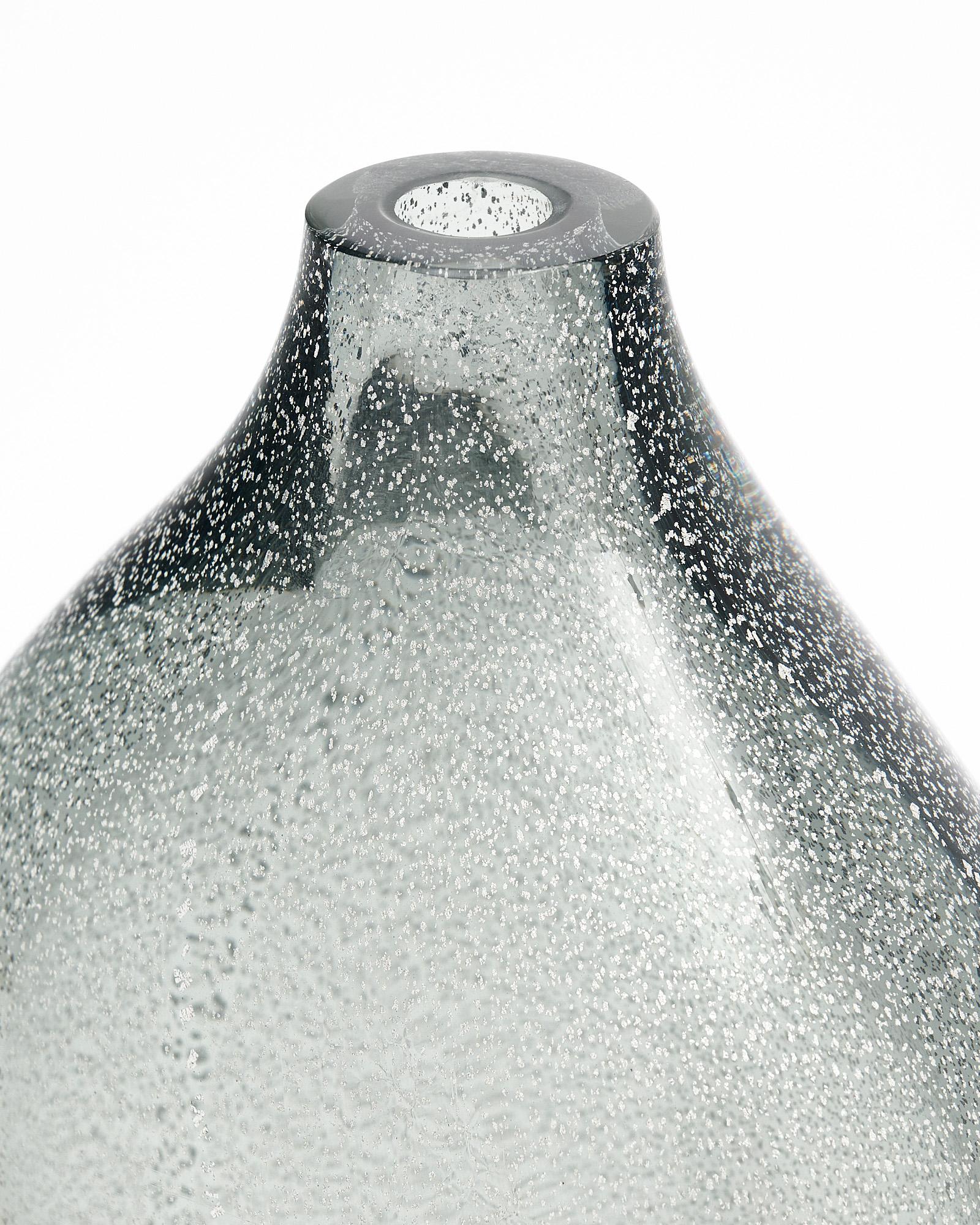 Murano Glass Silver Voda Bottles For Sale 1