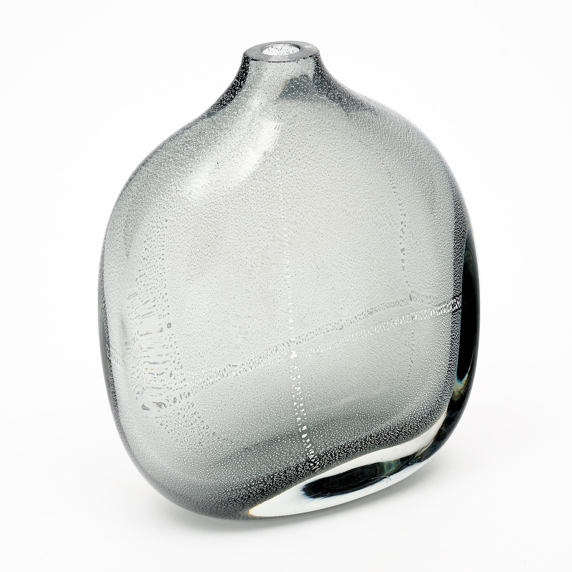 Murano Glass Silver Voda Bottles For Sale 2