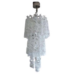 Murano Glass Six-Light Cascade Chandelier Atributted to Vistosi, Italy, 1970s