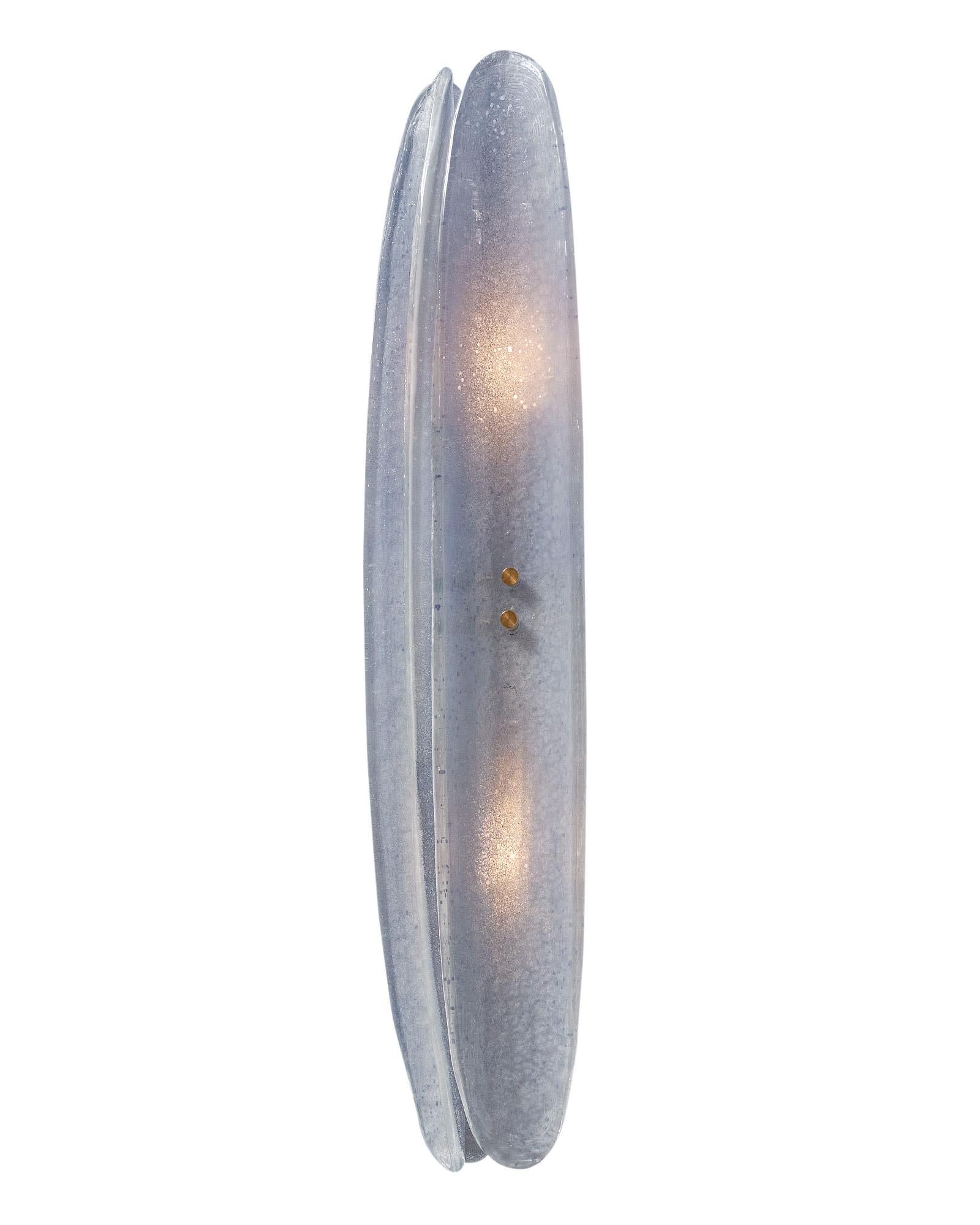 Apliques de cristal de Murano con paneles azul cielo Siglo XXI y contemporáneo en venta
