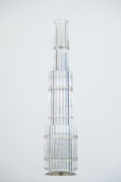 Murano Glass "Skyscraper" Floor Lamp with Triedri Pris by Vintage Murano Gallery