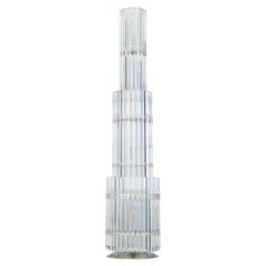 Murano Glass "Skyscraper" Floor Lamp with Triedri Pris by Vintage Murano Gallery