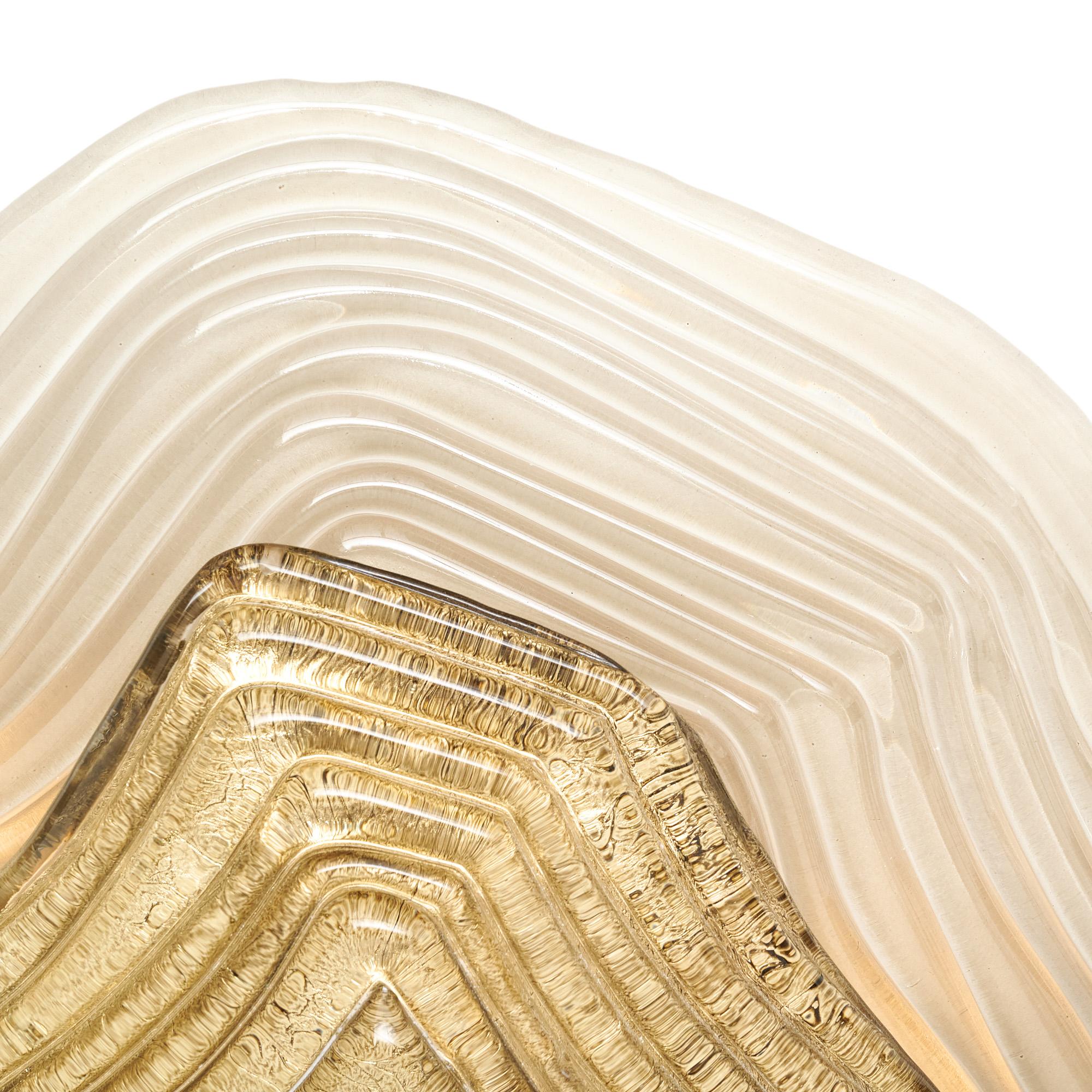 Murano Glass Smoked and Gold “Macchie” Sconces en venta 2