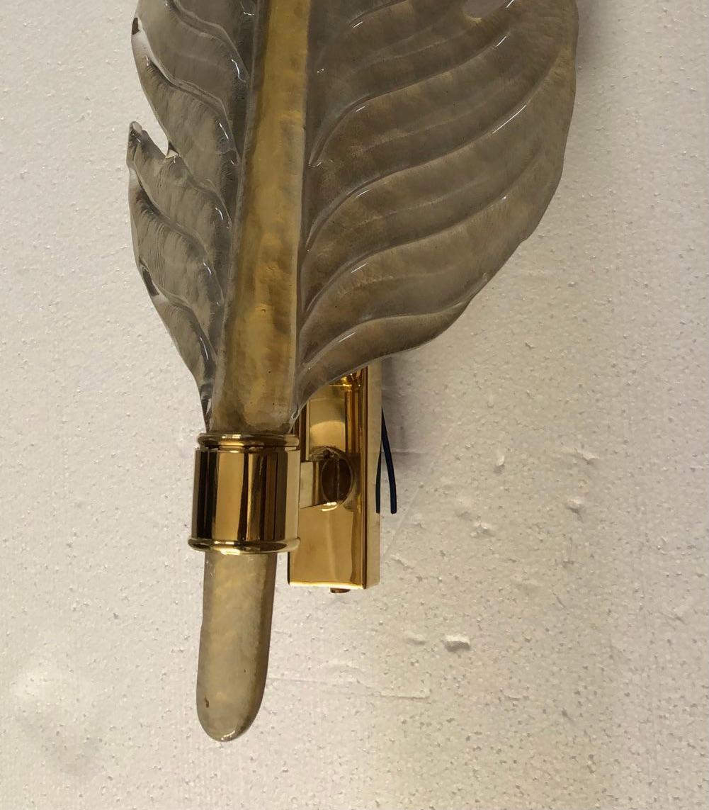 Murano Glass Smoked Color Wall Light and Sconces, 1980 In Good Condition For Sale In Rome, IT