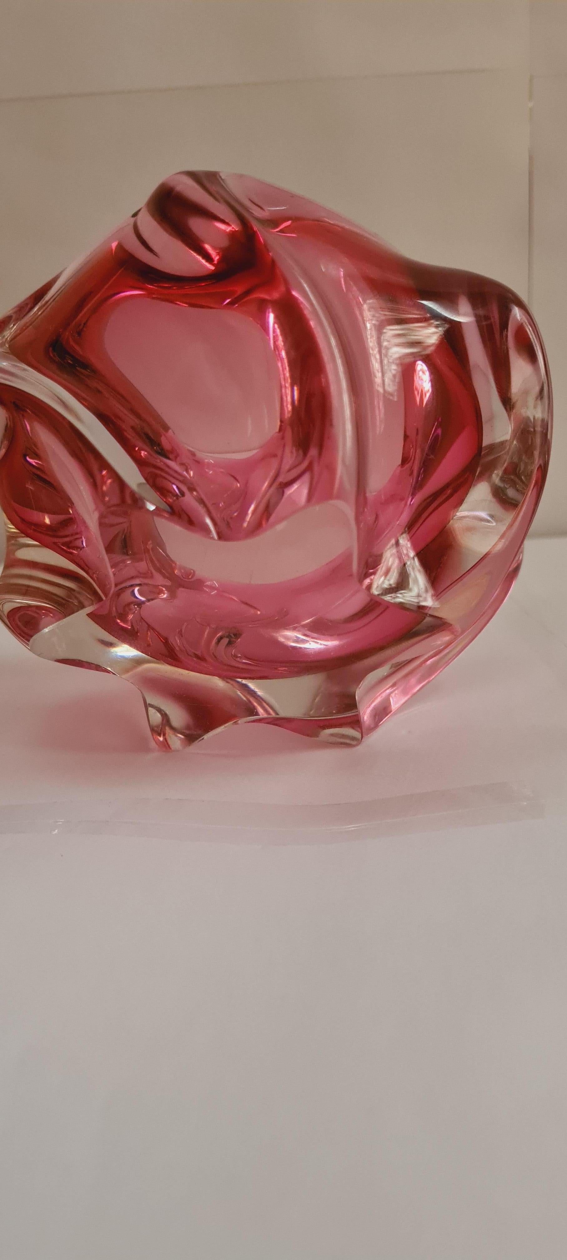 Art Nouveau Murano Glass Sommerso Ashtray, Archimede Seguso For Sale