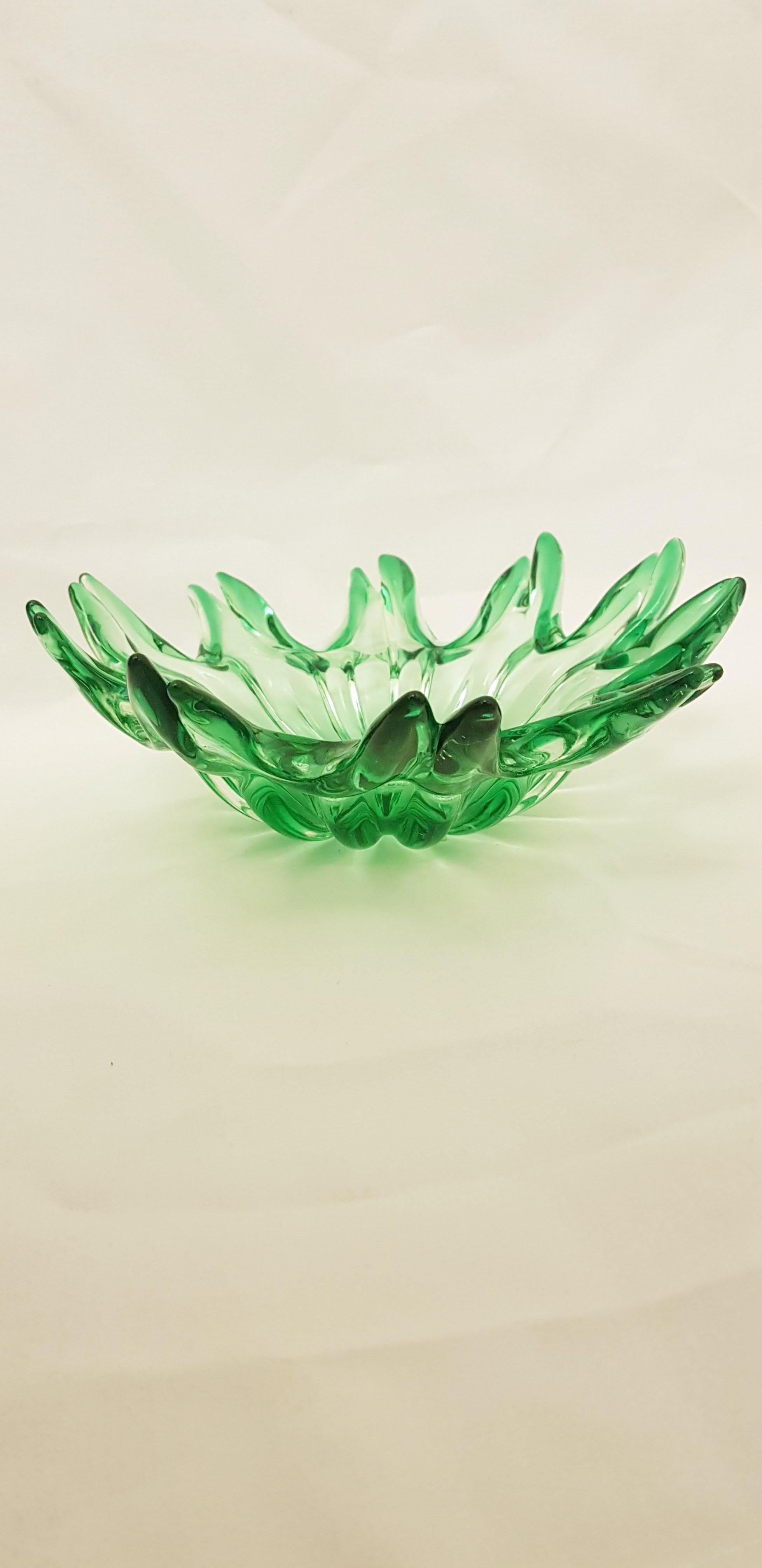 Art Deco Murano Glass Somerso Star Centerpiece For Sale