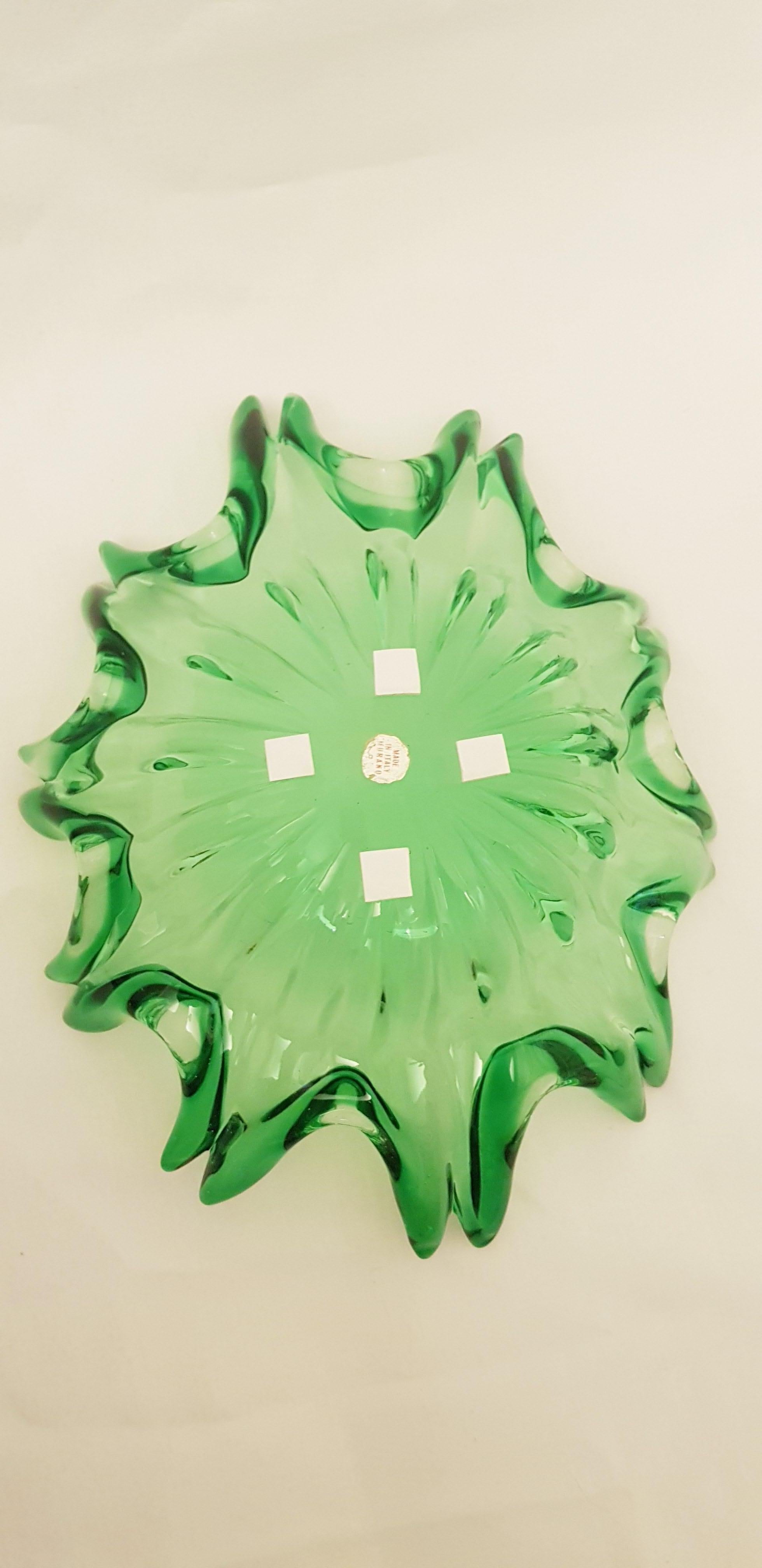 Italian Murano Glass Somerso Star Centerpiece For Sale