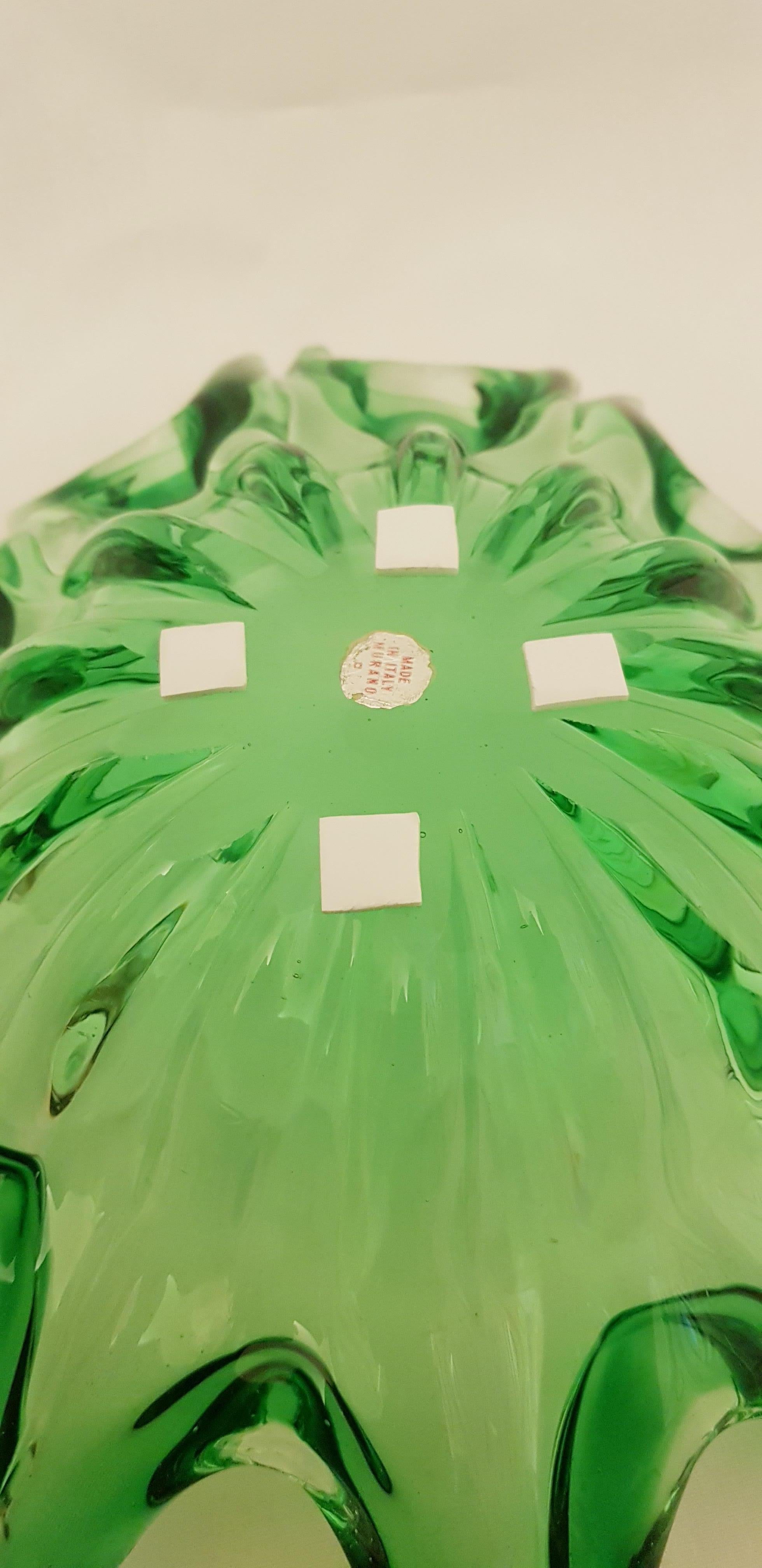 Hand-Crafted Murano Glass Somerso Star Centerpiece For Sale