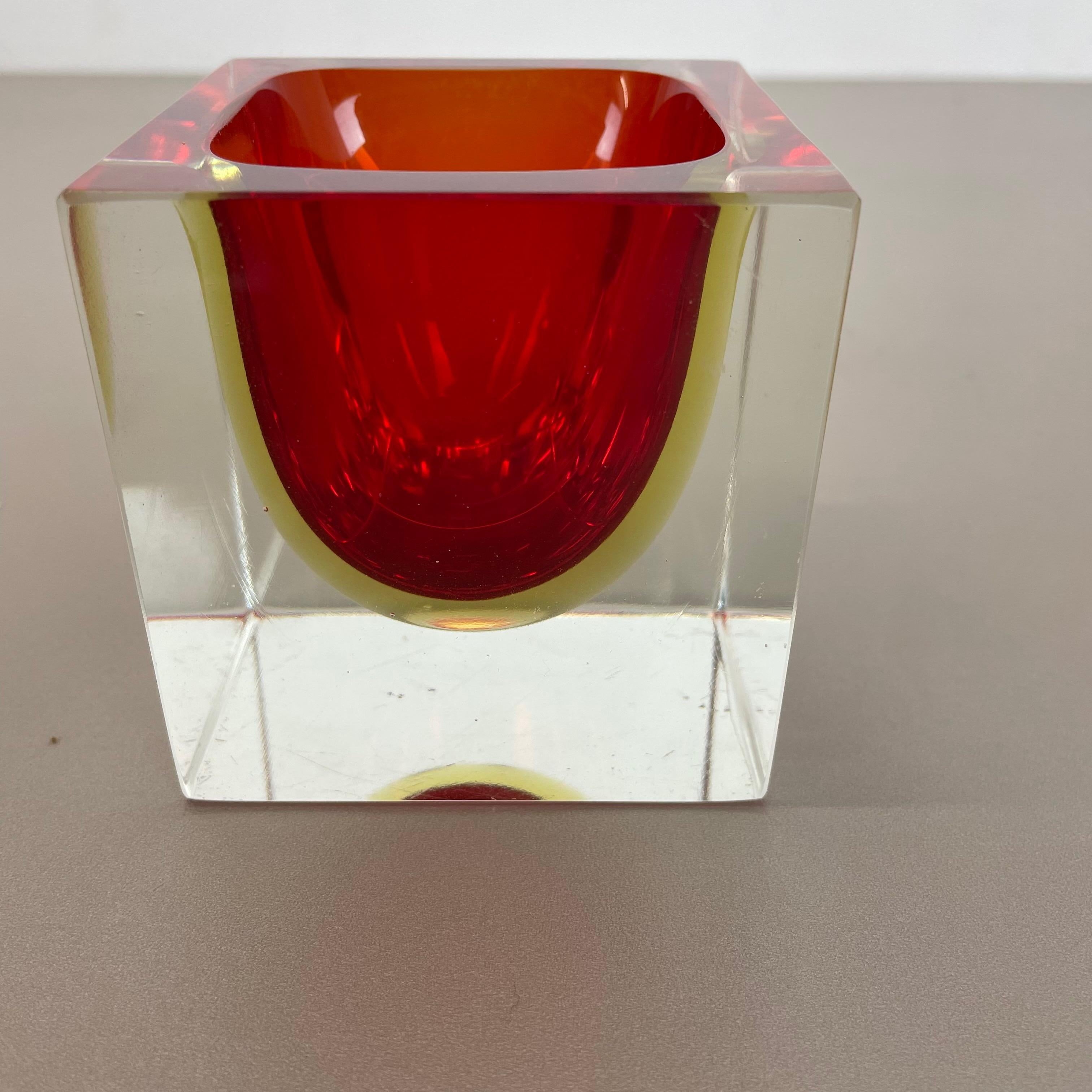 Murano Glass Sommerso Block 