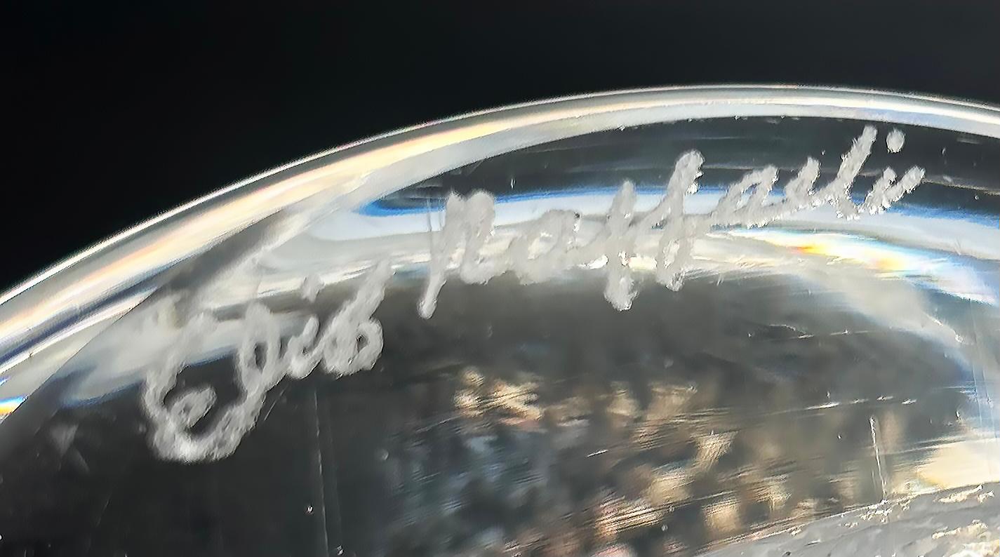 Cigno in vetro soffiato di Murano Glass Sommerso di Elio Raffaeli, firmato sul lato inferiore 4