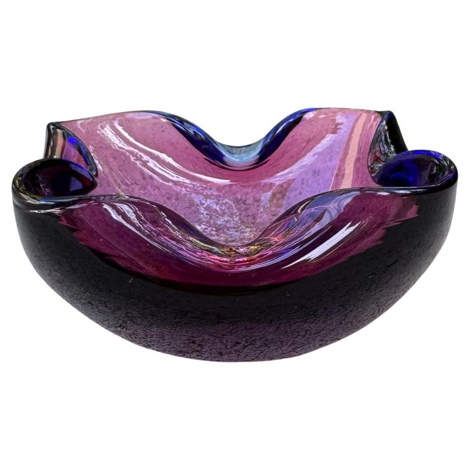 Murano Glass Sommerso Bowl / Ashtray, Italy, 1970s