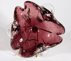 Murano Glass Sommerso Schale im Stil von Seguso, leuchtet in UV, markiert