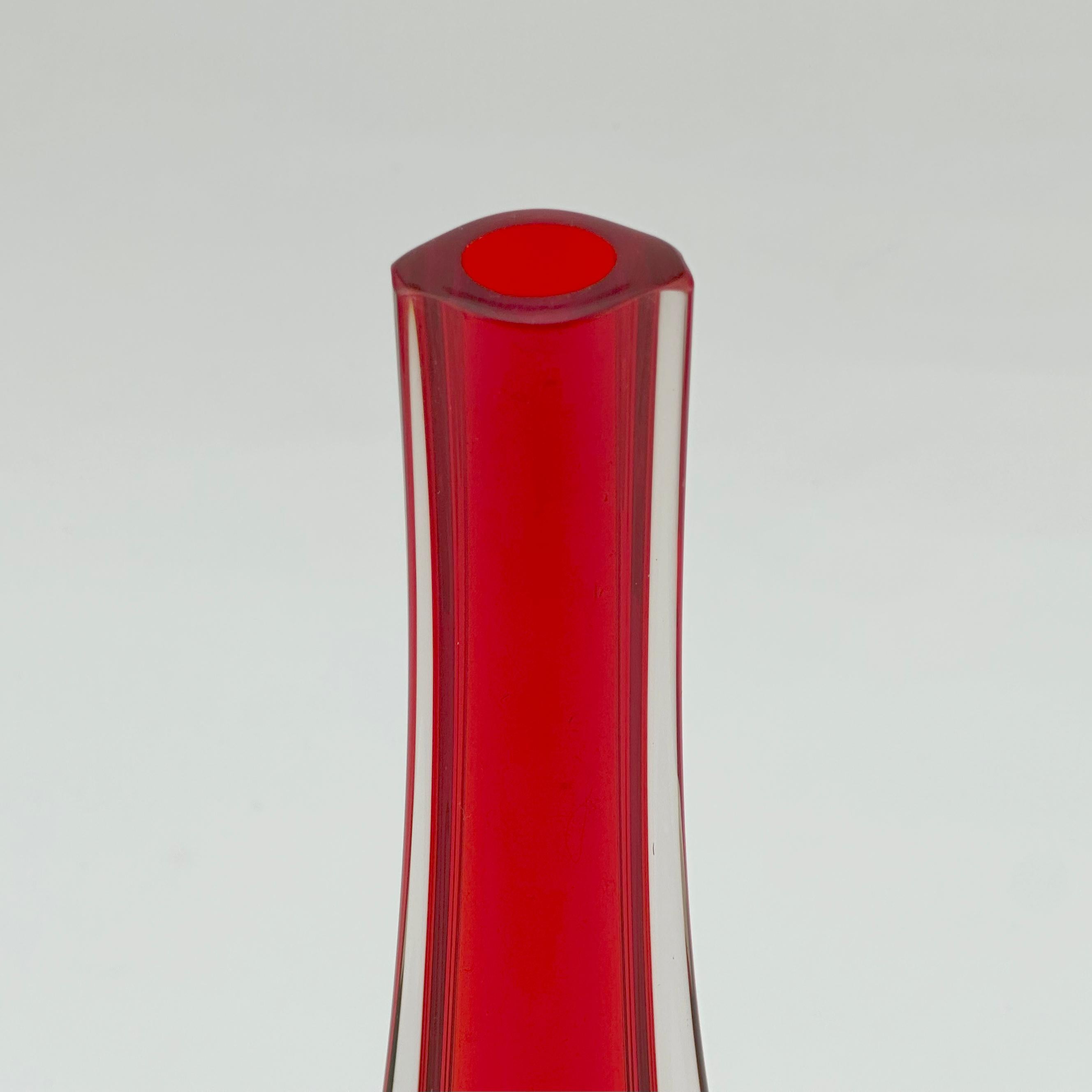Vaso a gemma Sommerso in vetro di Murano di Galliano Ferro, anni '50 circa, Italia In condizioni buone in vendita a Glasgow, GB