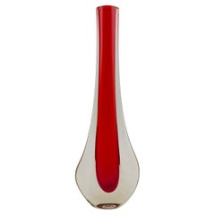 Murano Glass Sommerso Bud Vase by Galliano Ferro, c.1950s, Italy
