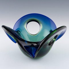 Murano Glass Sommerso Floriform Schale um 1965