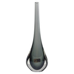 Murano Glass Sommerso Teardrop Solifleur Vase, Vincenzo Nason, Italy, 1970s