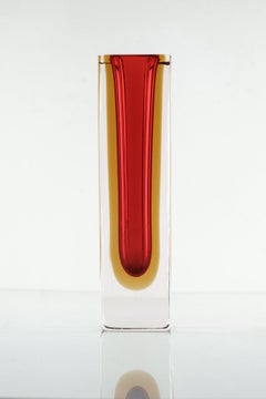 Murano Glass Sommerso Vase by Alessandro Mandruzzato, 1970s