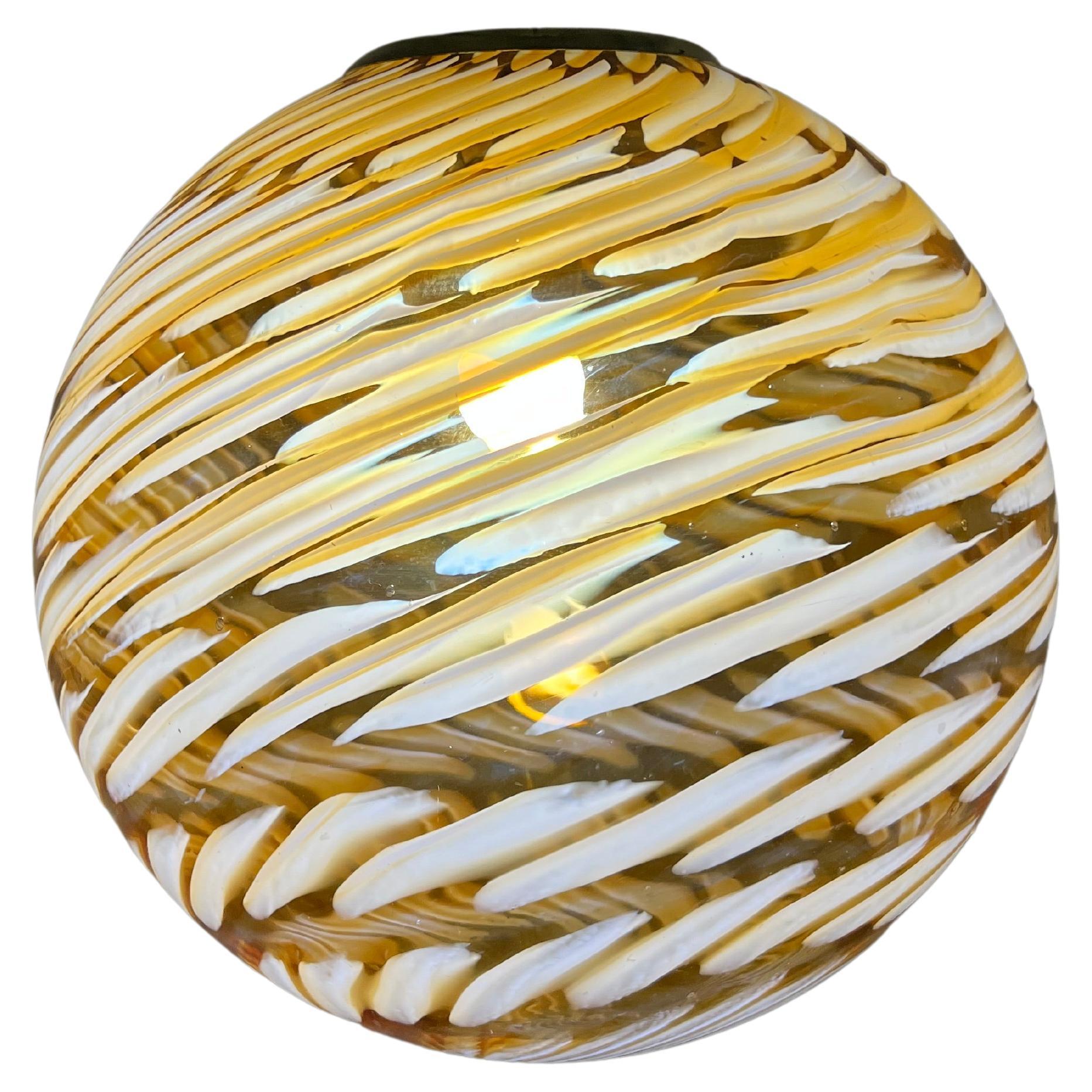 Murano Glass Sphere chandelier Attr to Venini, ca. 1970 For Sale