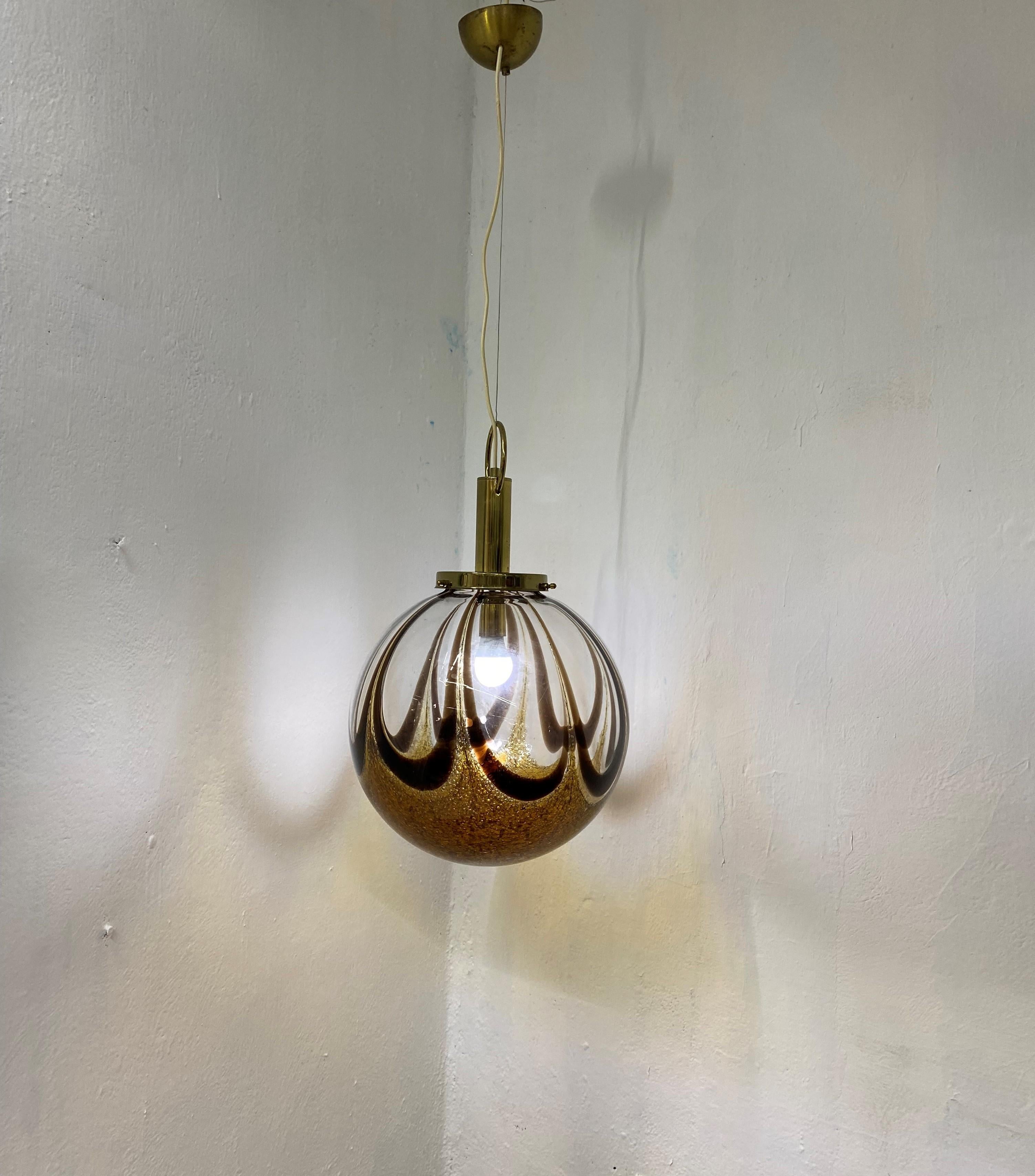 Murano Glass Sphere Chandelier in the Style of Mazzega, circa 1970 For Sale 4