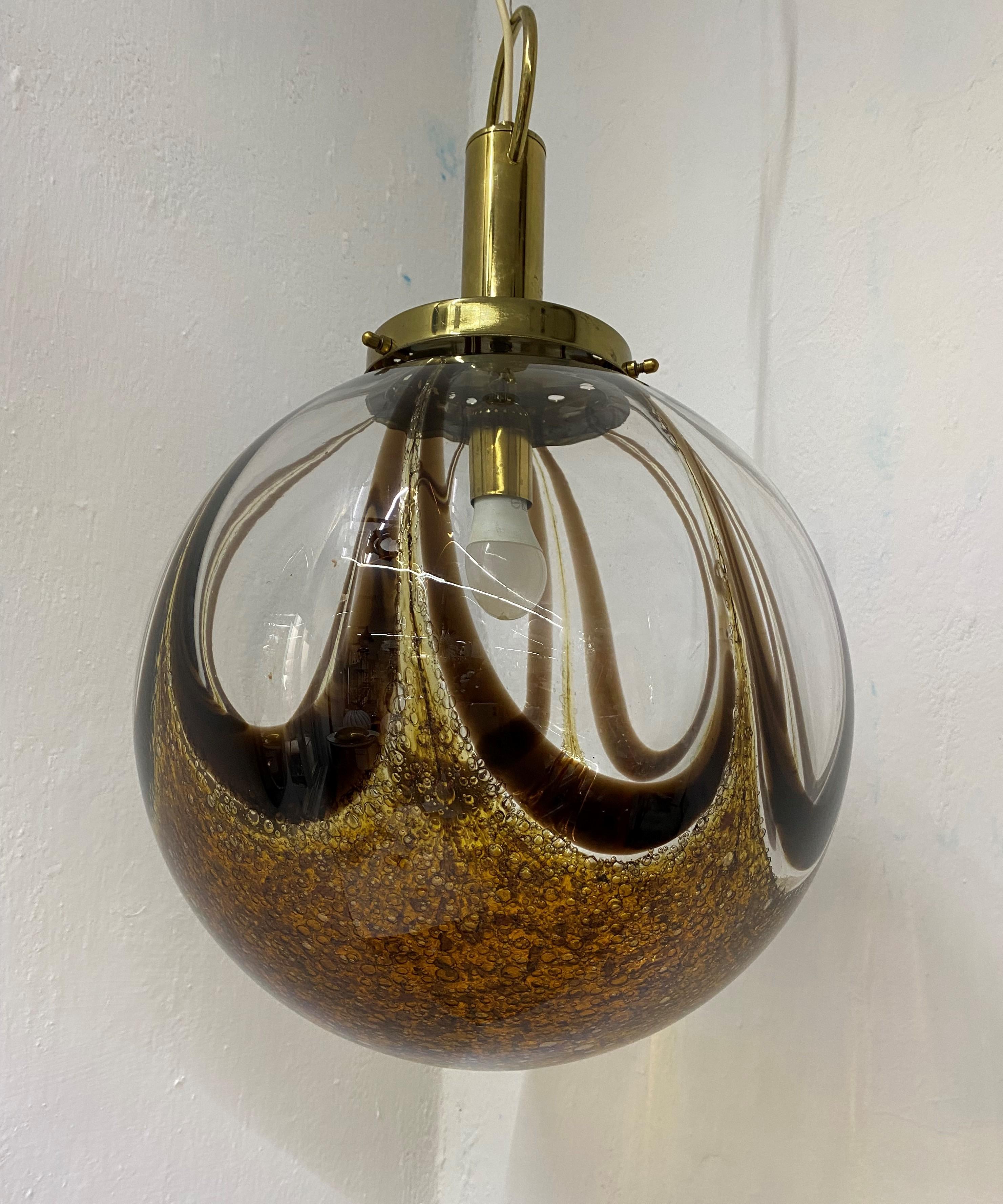 Murano Glass Sphere Chandelier in the Style of Mazzega, circa 1970 For Sale 5