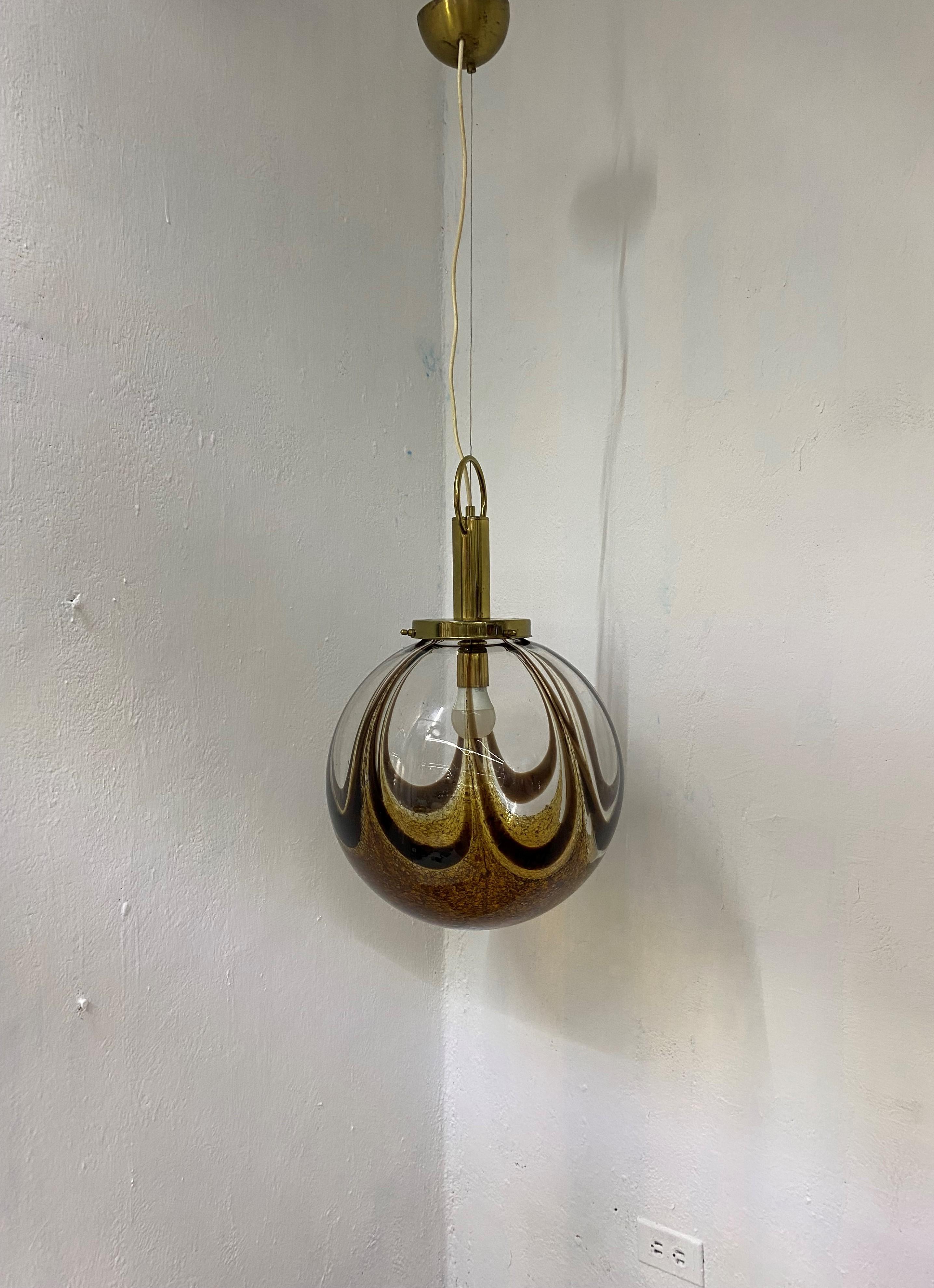 Lustre à sphères en verre de Murano dans le style de Mazzega, vers 1970 en vente 6