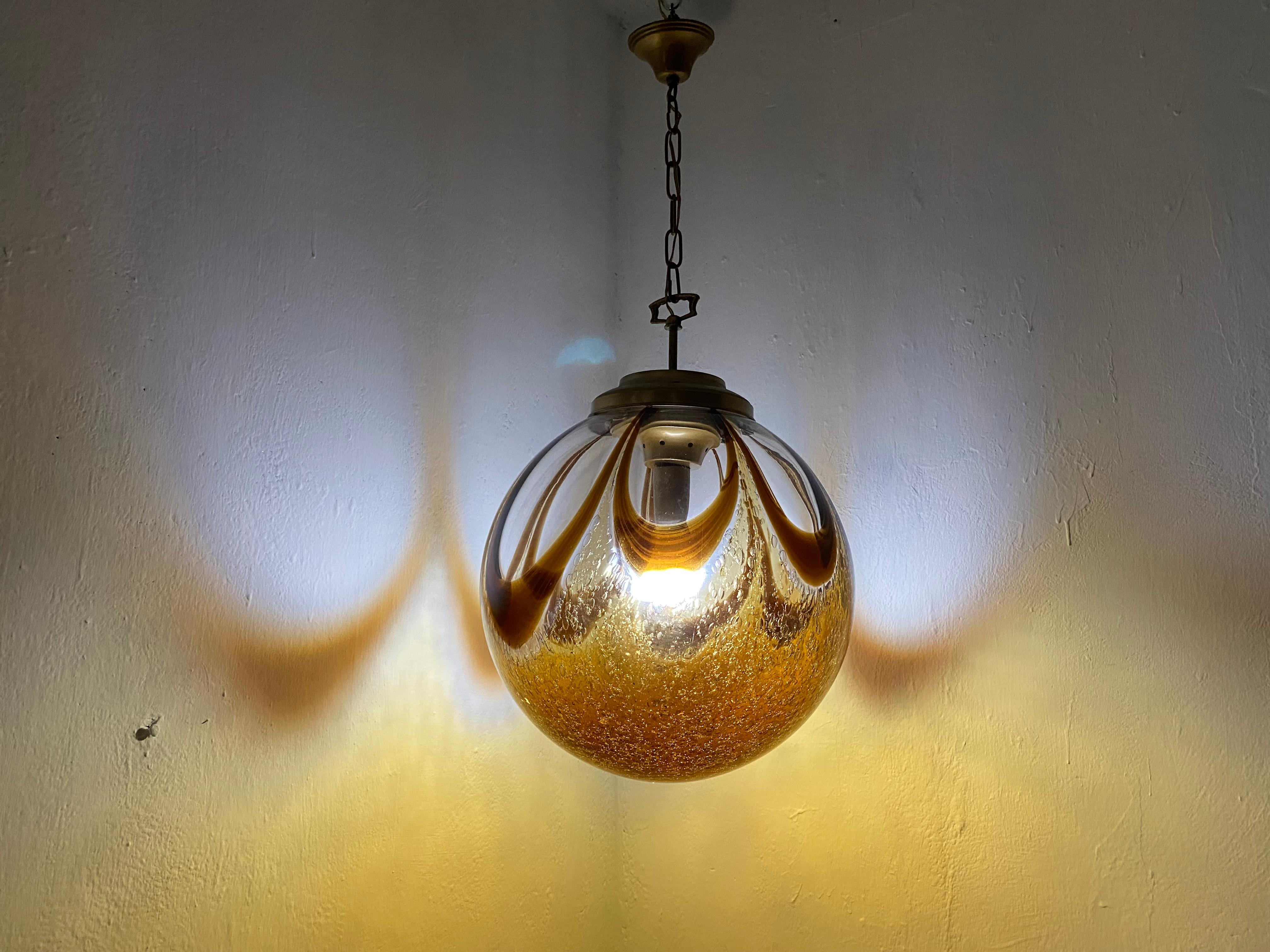Murano Glass Sphere Chandelier in the Style of Mazzega, circa 1970 For Sale 9