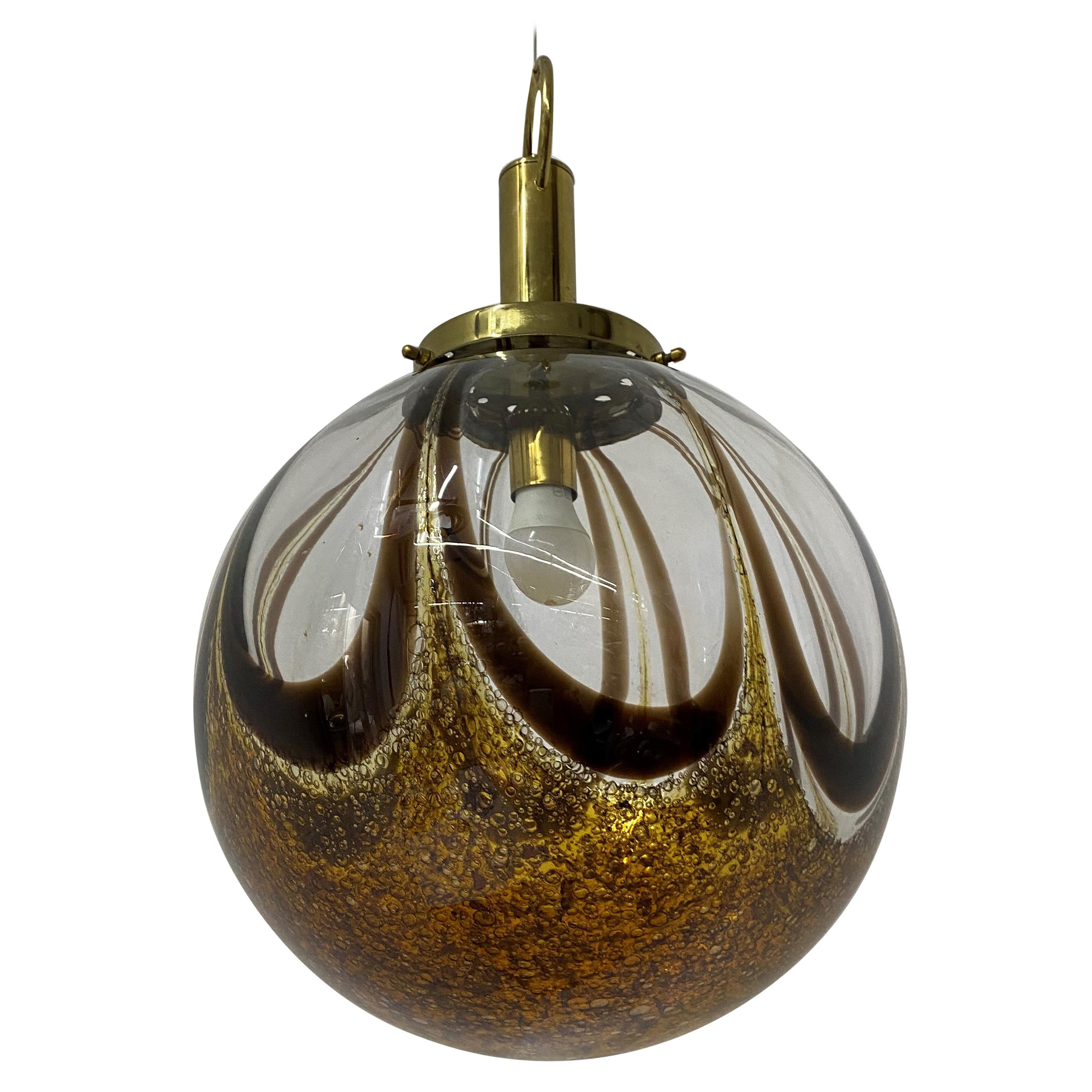 Murano Glass Sphere Chandelier in the Style of Mazzega, circa 1970