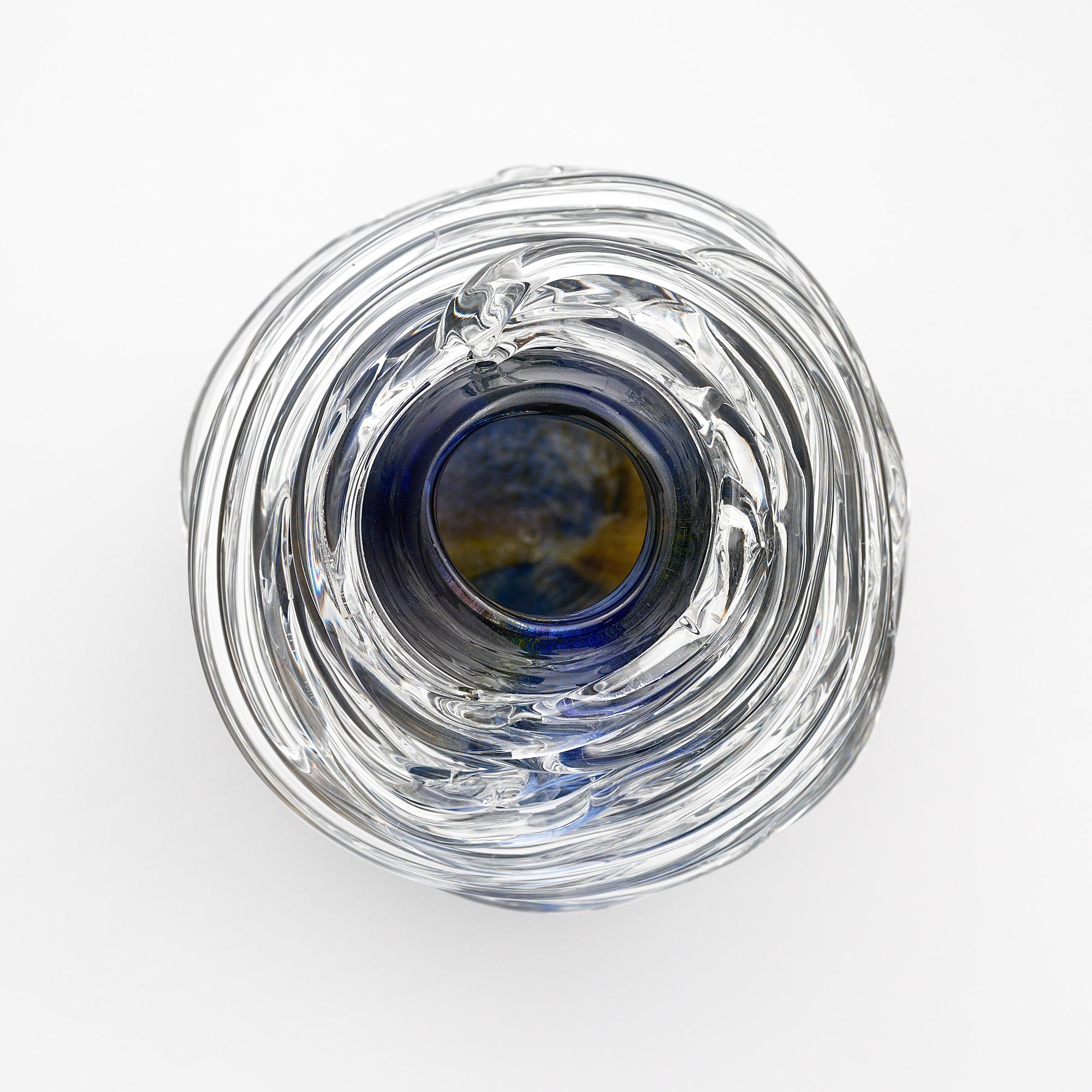 Murano Glass Spiral Vase For Sale 4
