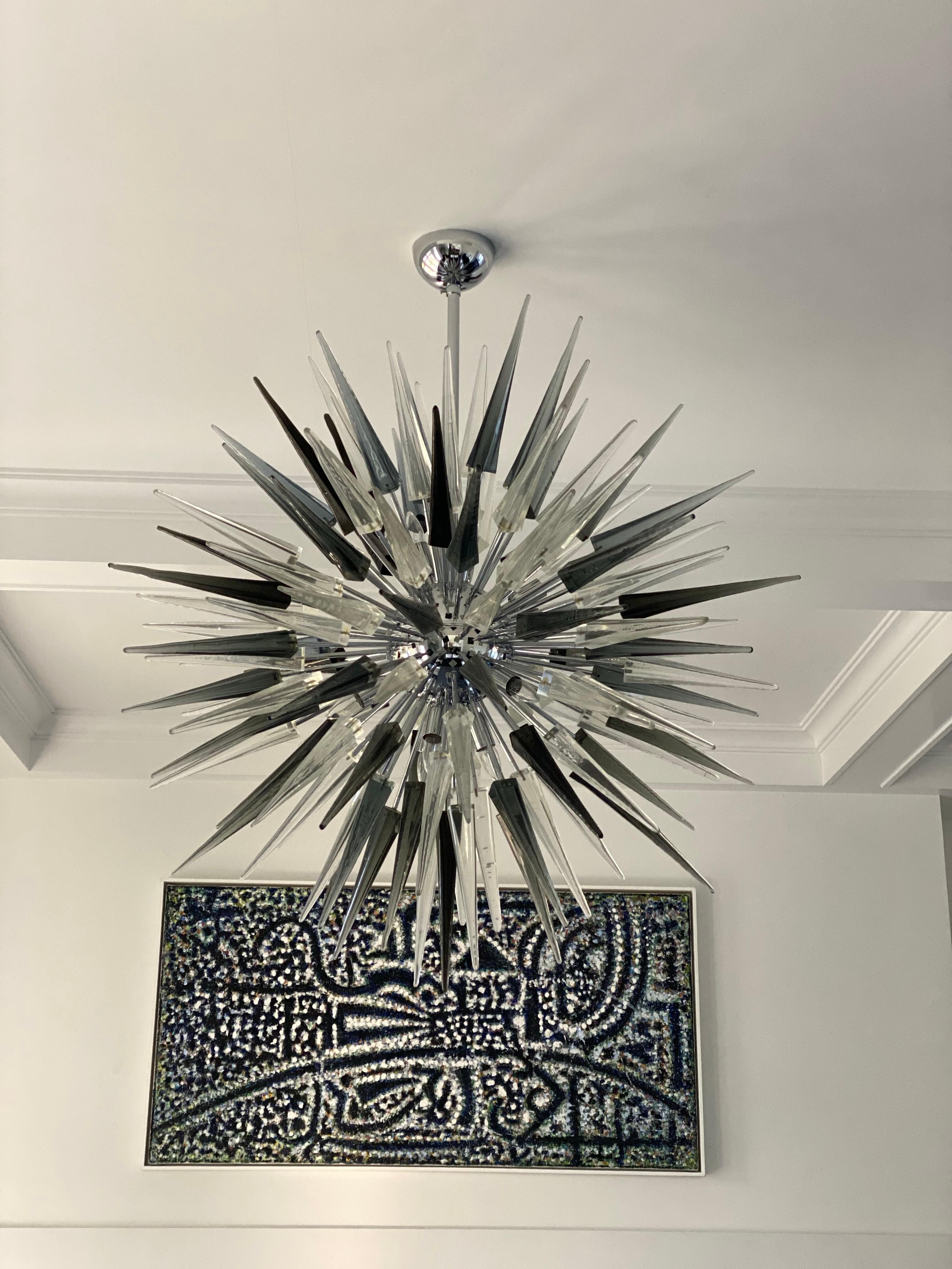 20th Century Murano Glass Sputnik Chandelier For Sale