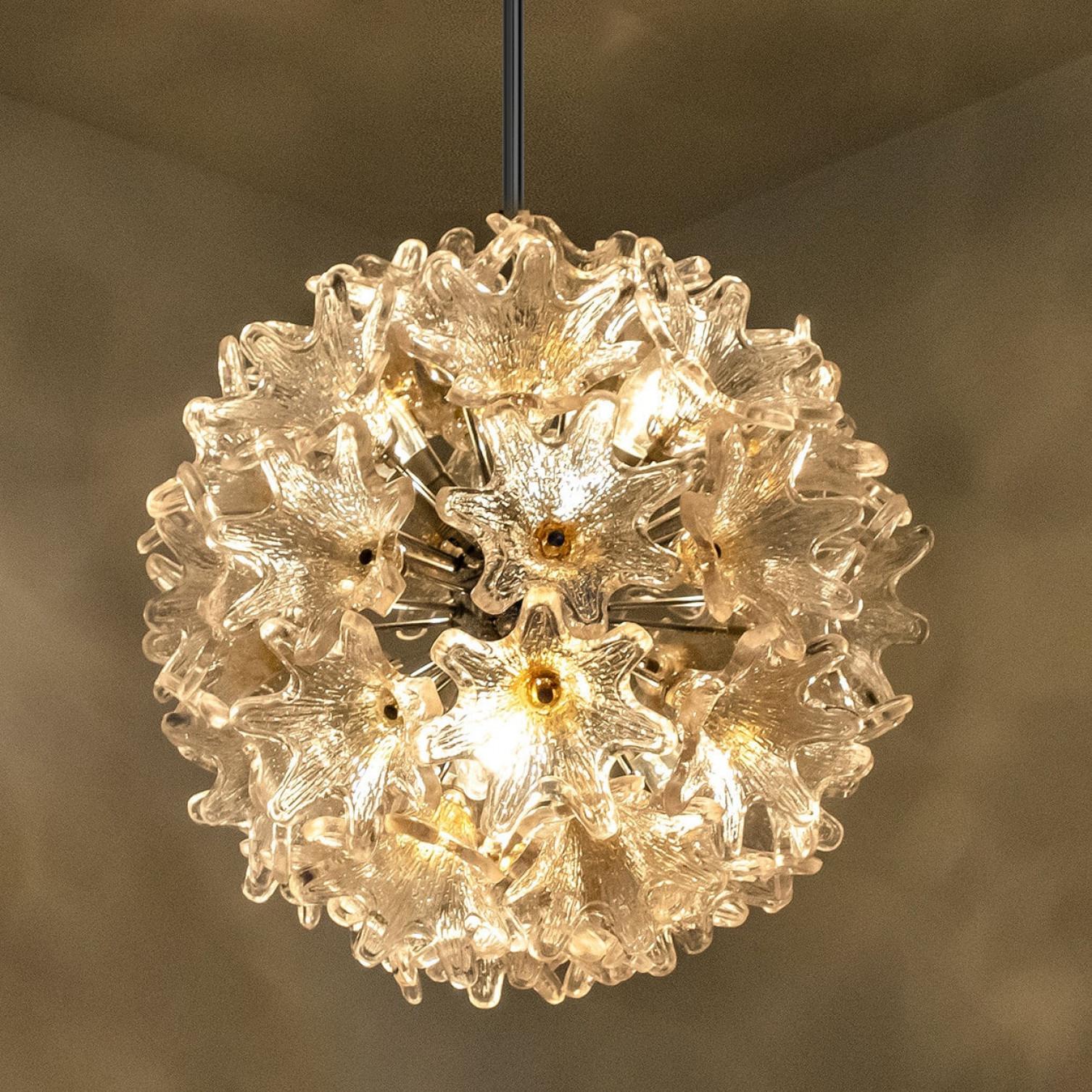 Murano Glass Sputnik Light Fixture by Paolo Venini for VeArt For Sale 4