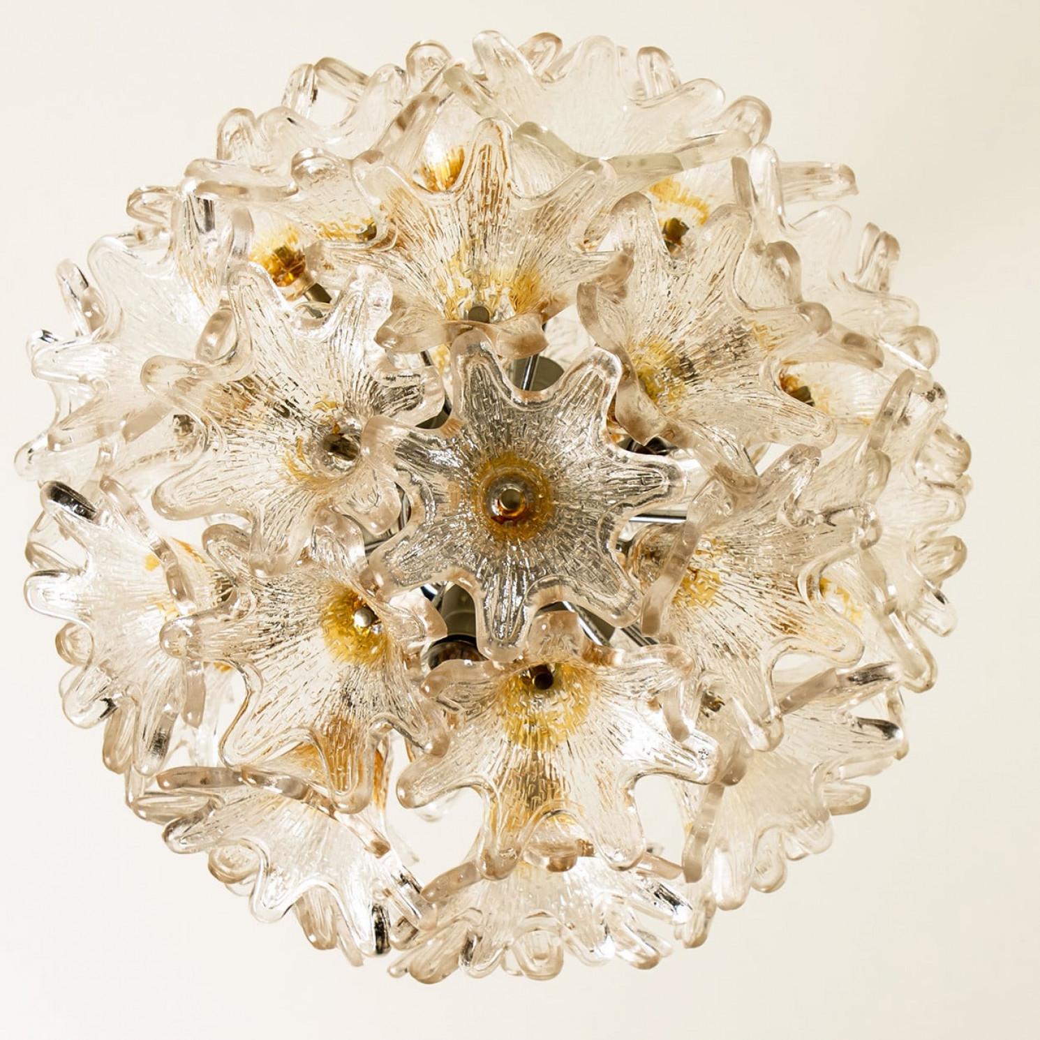 Mid-Century Modern Murano Glass Sputnik Light Fixture by Paolo Venini for VeArt For Sale