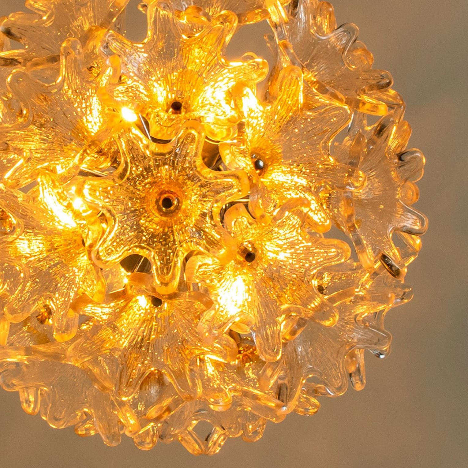 Murano Glass Sputnik Light Fixture by Paolo Venini for VeArt For Sale 1