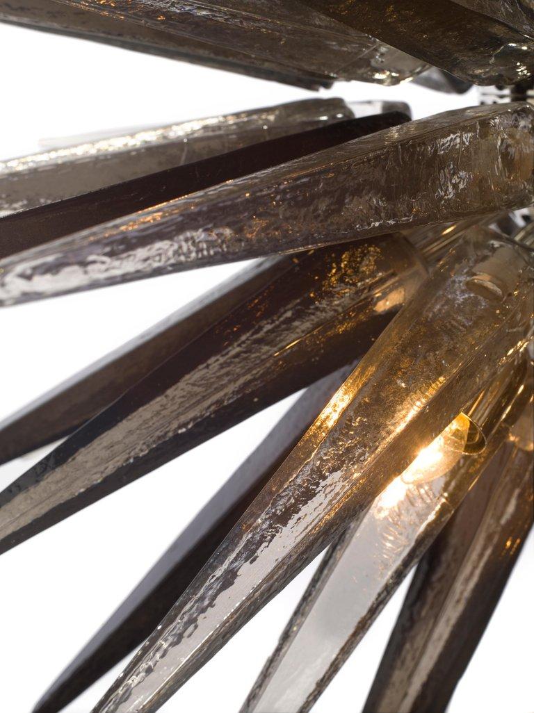 smoked glass sputnik chandelier