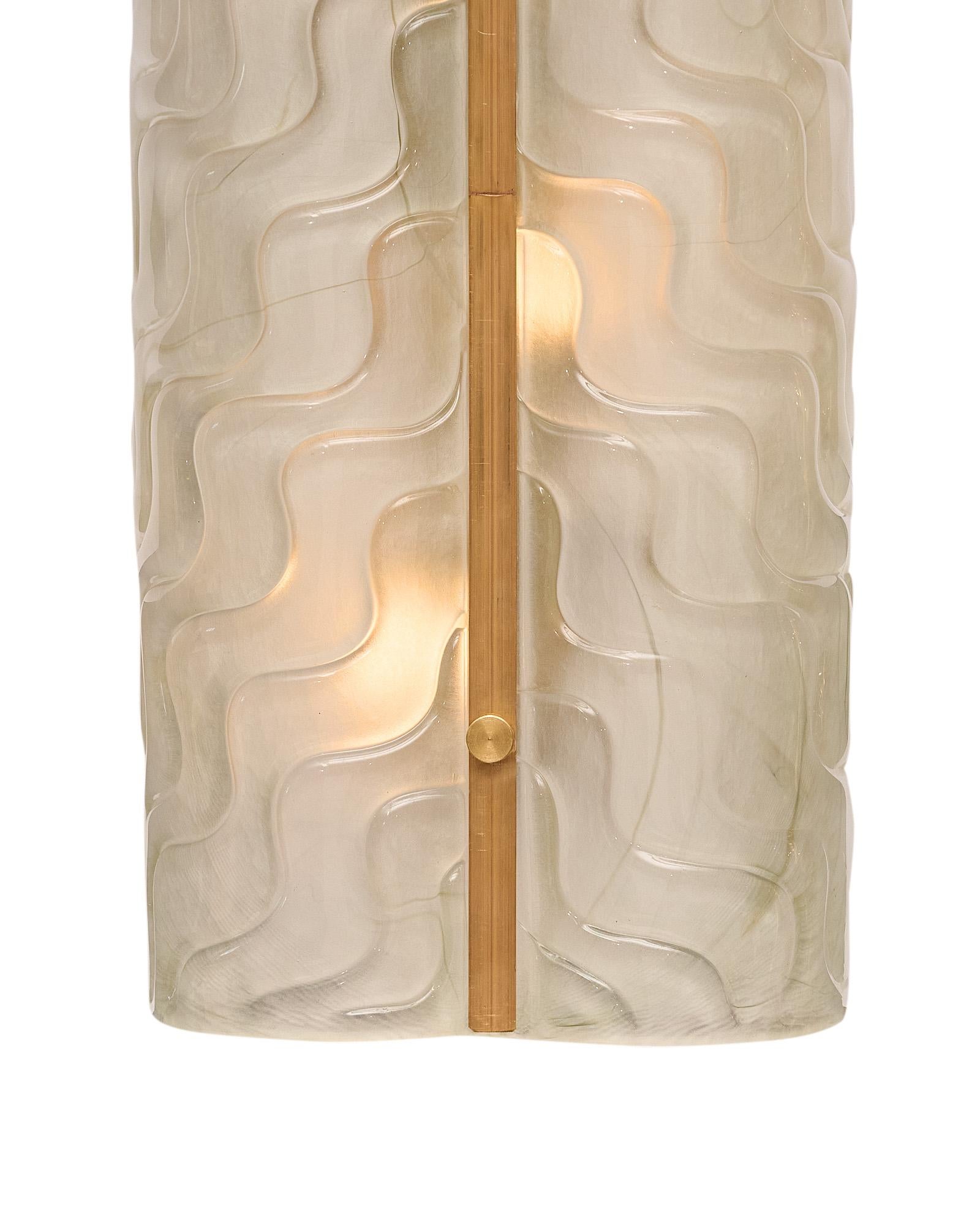 Mid-Century Modern Murano Glass Stamped Sconces For Sale