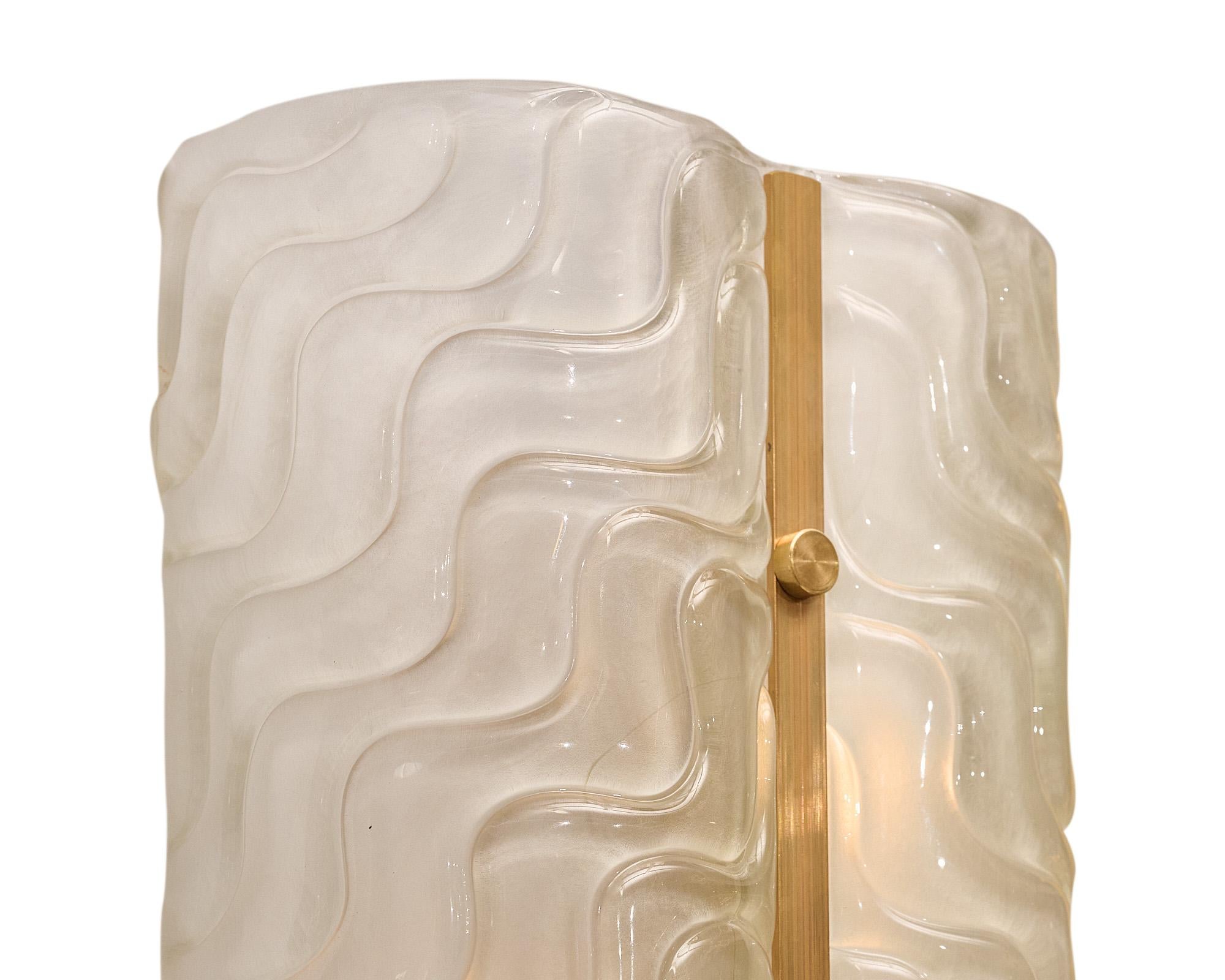 Contemporary Murano Glass Stamped Sconces For Sale